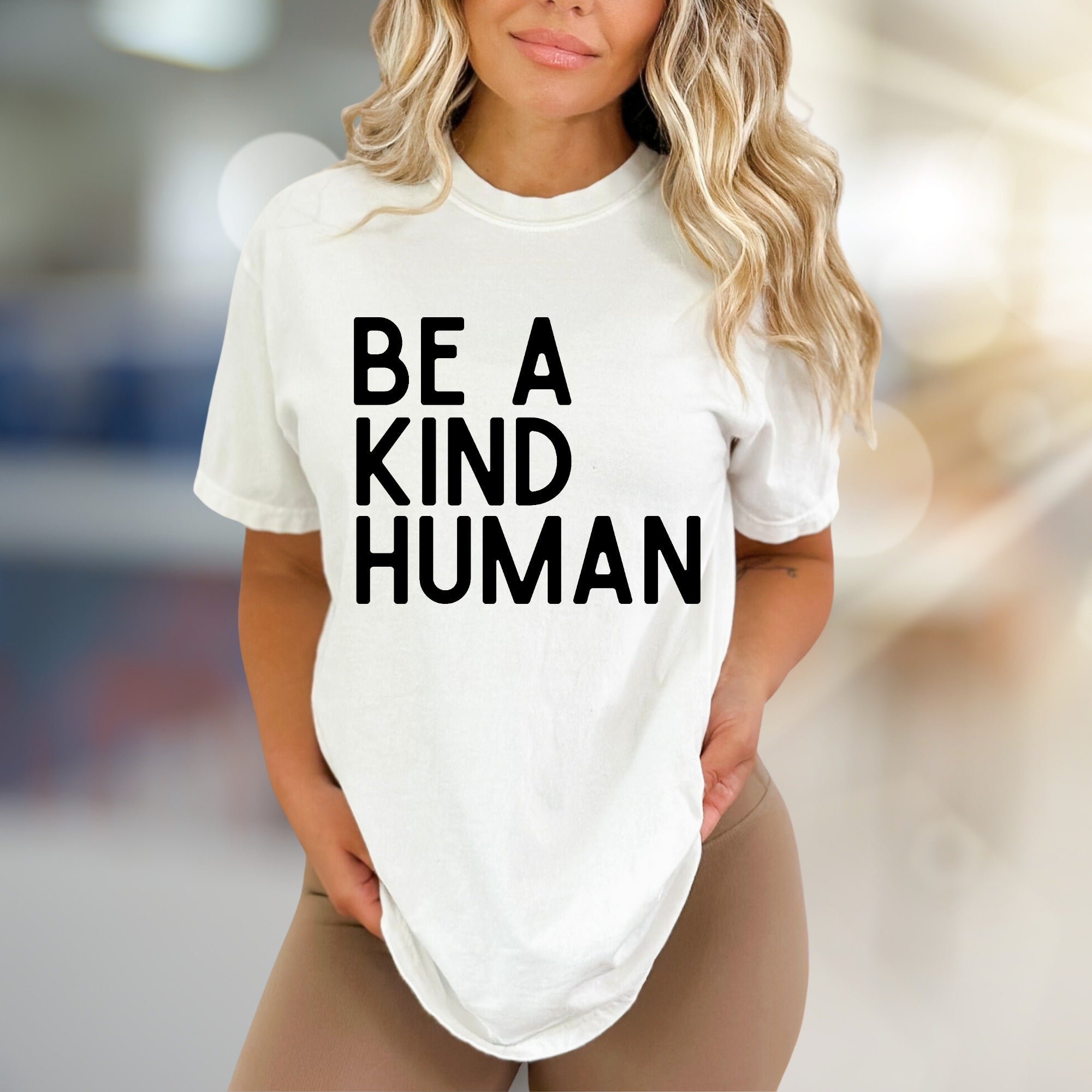 "BE A KIND HUMAN" Inspirational Graphic Tee, a Positive Vibe for Everyone