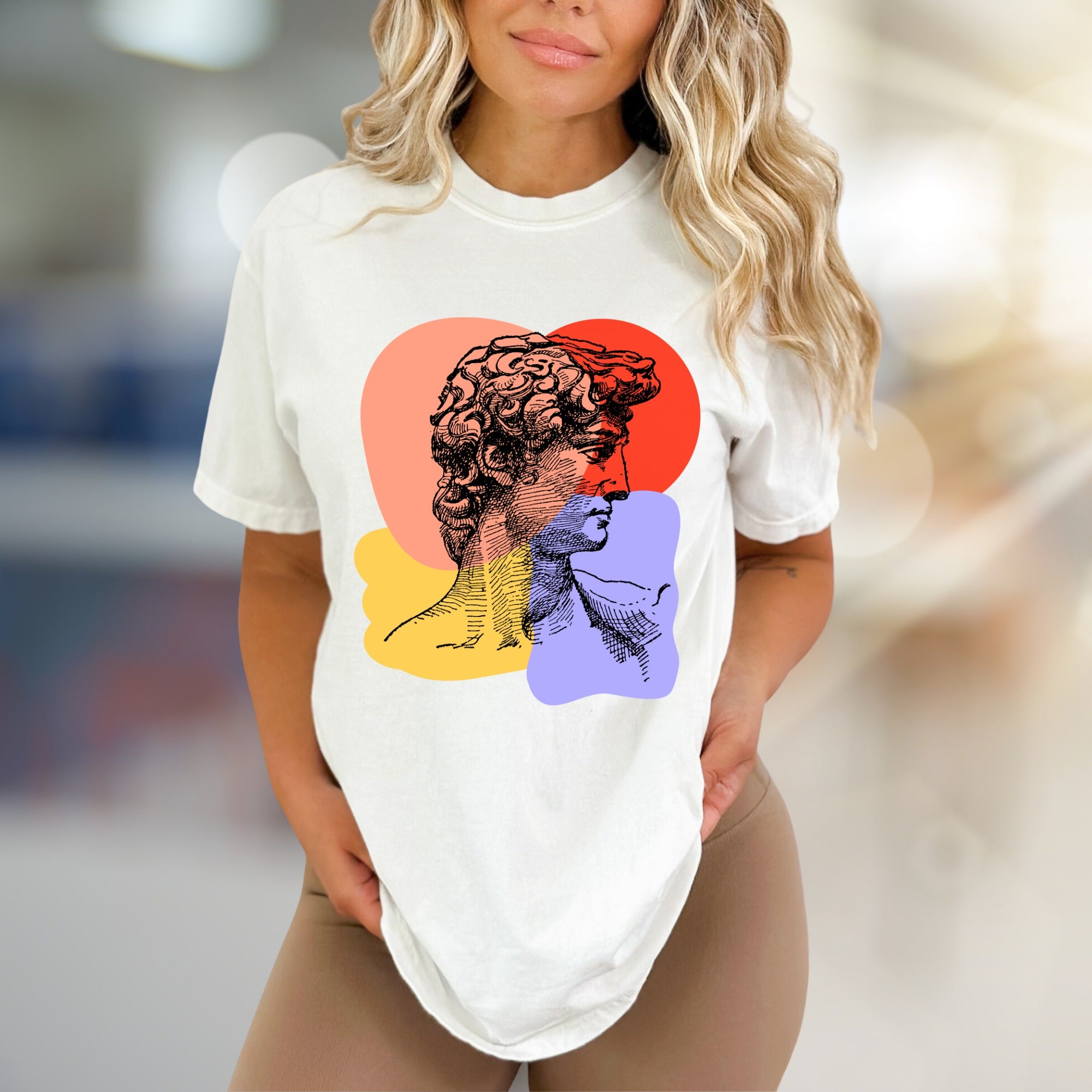 David Bust Abstract Graphic Tee, An Artful Statement for Creatives