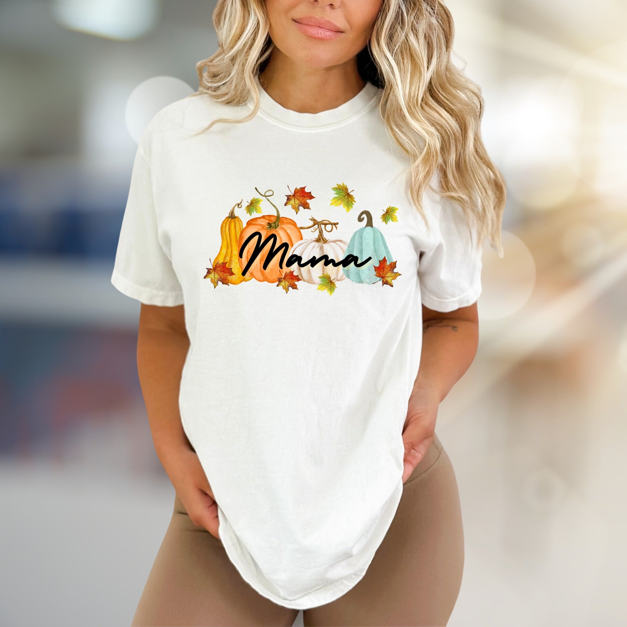 "Mama" Autumn Pumpkin Patch Graphic Tee, a Cozy Fall Pick for Moms
