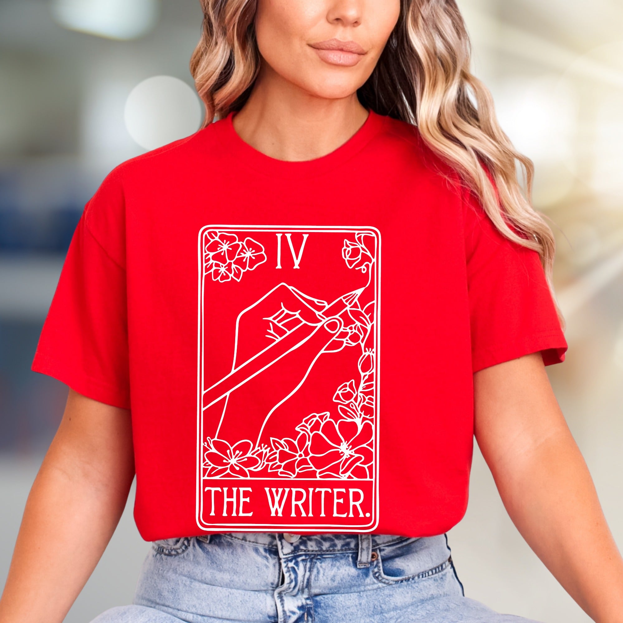 "THE WRITER." Tarot Card Graphic Tee, A Creative Soul's Statement Piece