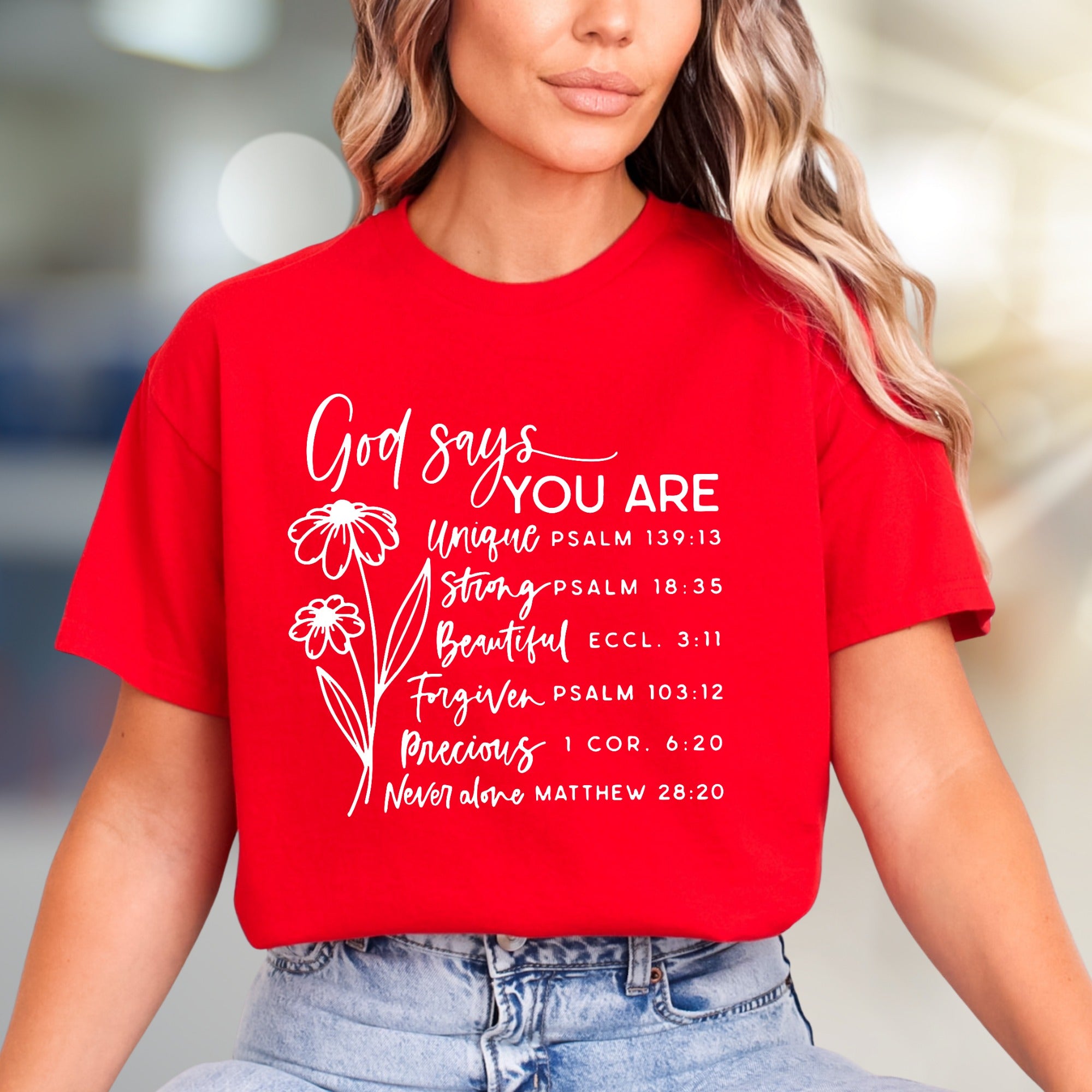 "God Says You Are" Affirmation Graphic Tee, an Uplifting Pick for Believers
