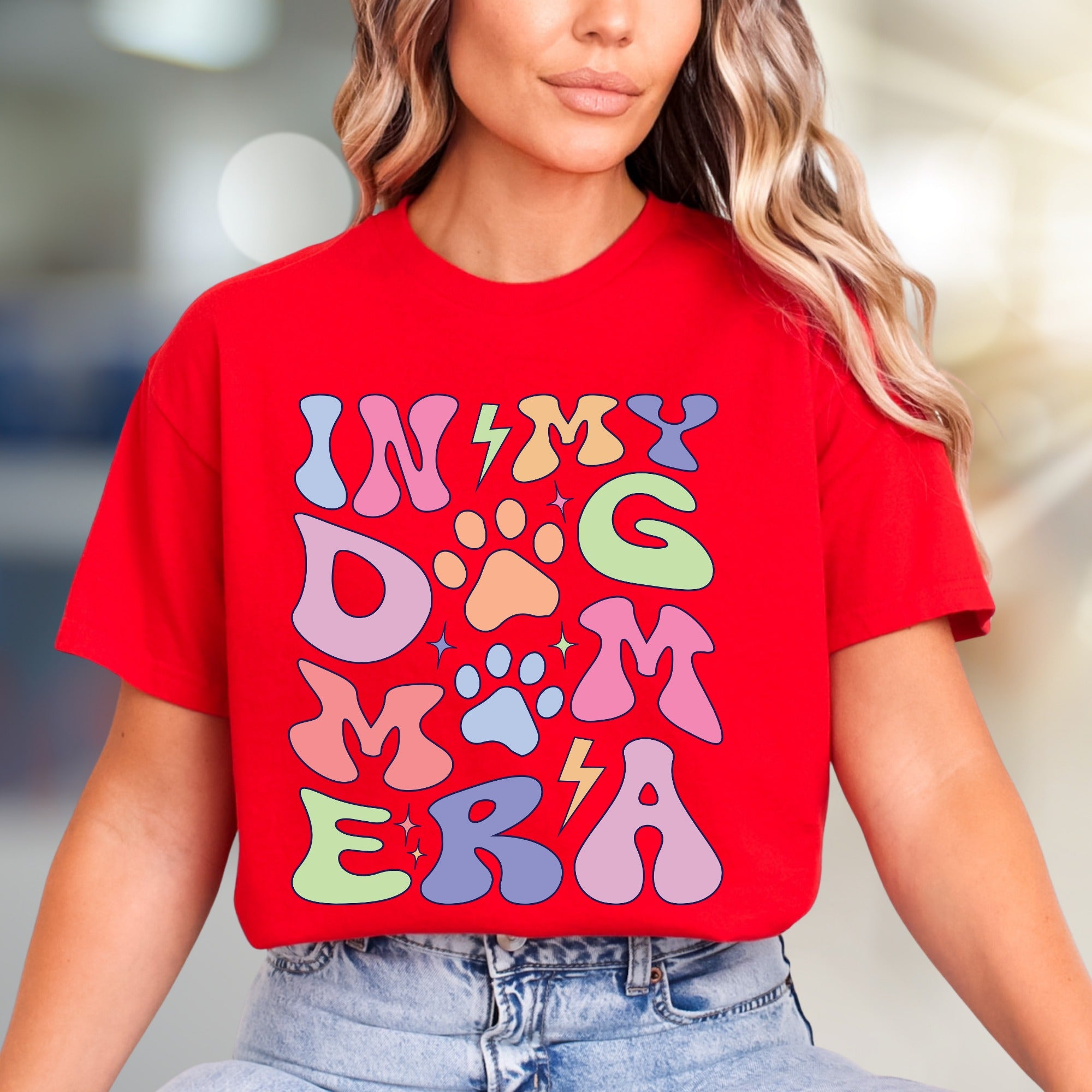 "In My Dog Mom Era" Retro Graphic Tee, a Pawsitive Vibe for Pet Lovers