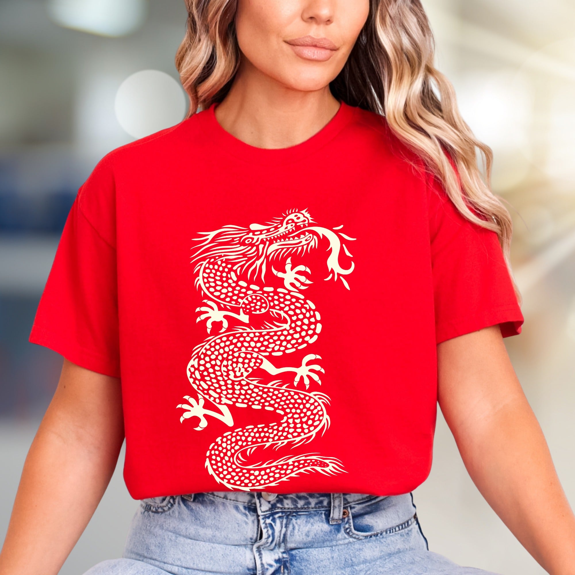 Ornate Dragon Chinese Symbol Graphic Tee, an Asian Cultural Graphic for Everyone