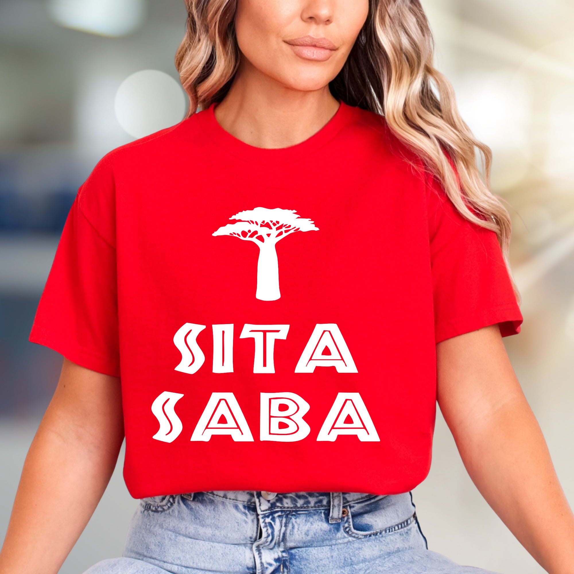 "SITA SABA" Baobab Tree Graphic Tee, a Zen Nature Pick for Global Adventurers