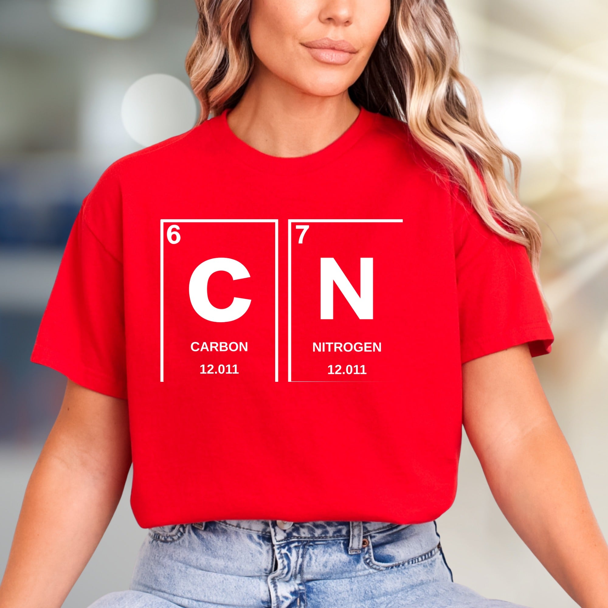 "CN Carbon Nitrogen" Element Graphic Tee, a Science Lover's Pick for Everyday Wear