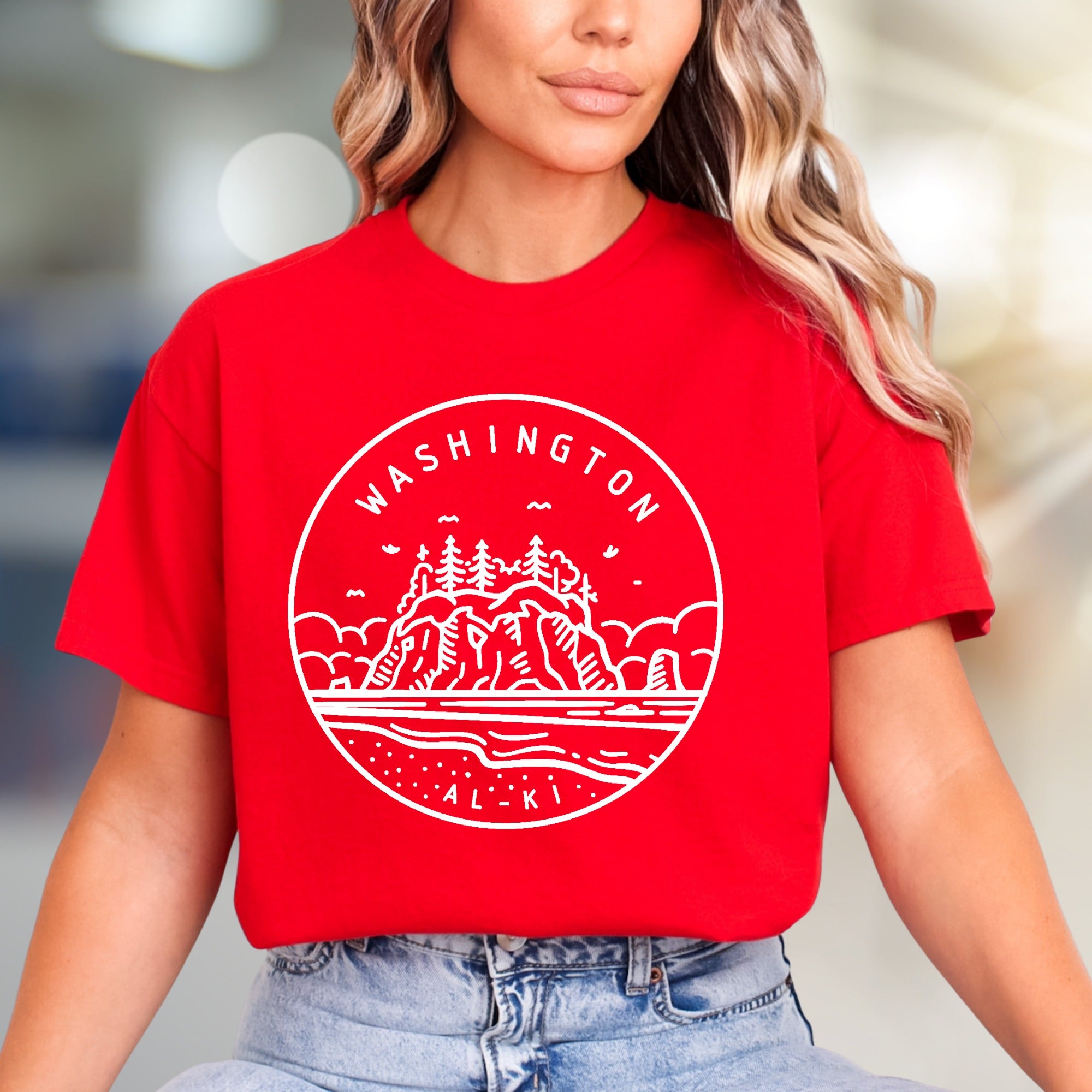 Washington Alki Beach Graphic Tee, a PNW Coastal Vibe for Explorers