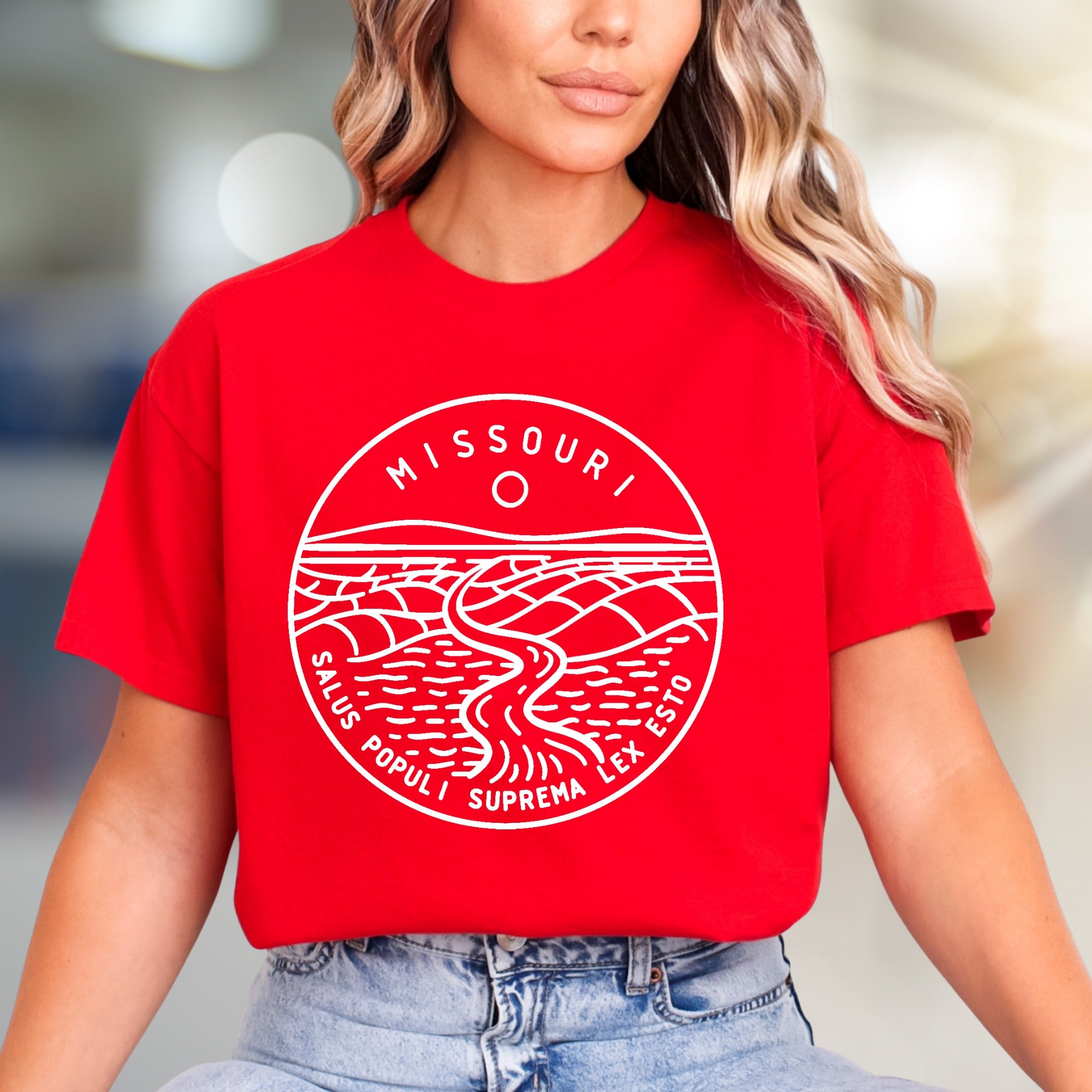 "Missouri / Salus Populi Suprema Lex Esto" State Motto Graphic Tee, a Heritage Pick for Proud Residents