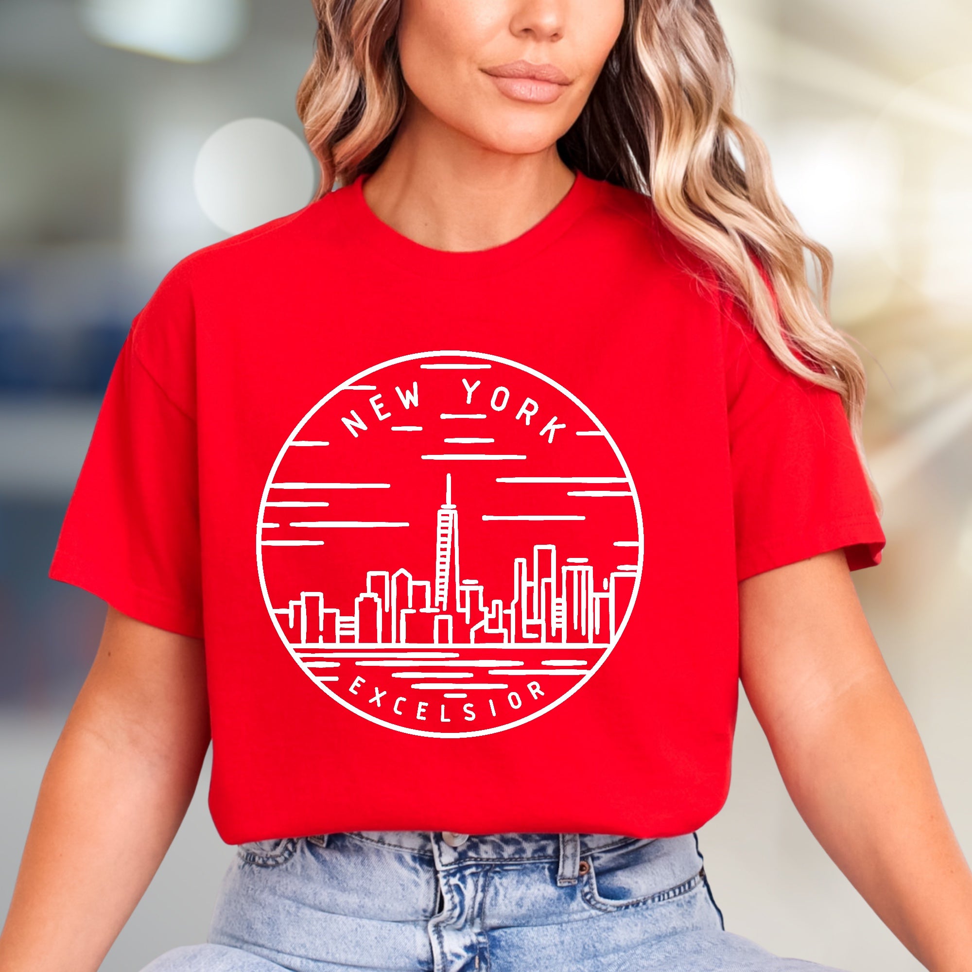 "NEW YORK EXCELSIOR" Cityscape Graphic Tee, an Urban Pride Pick for Trendsetters