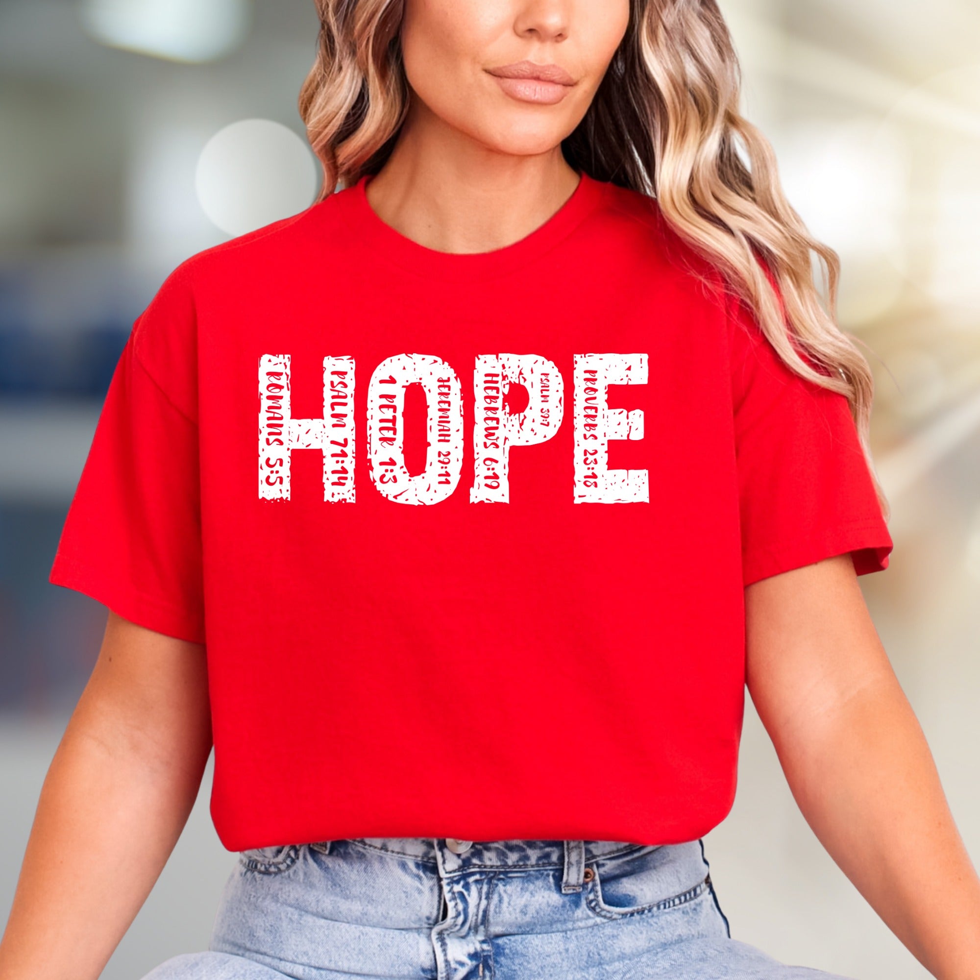 "HOPE" Scripture Text Graphic Tee, a Faith-Inspired Pick for Believers