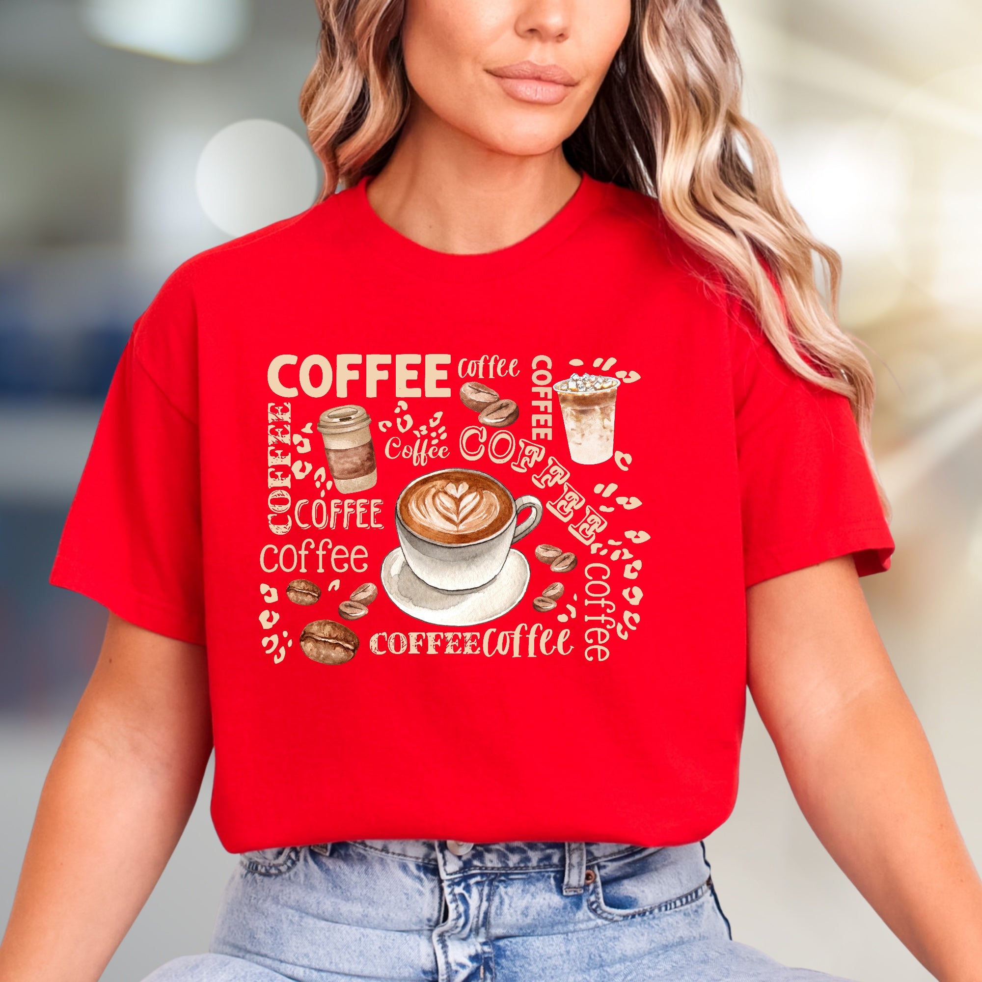"COFFEE" Café Aesthetic Graphic Tee, a Barista-Core Pick for Coffee Lovers