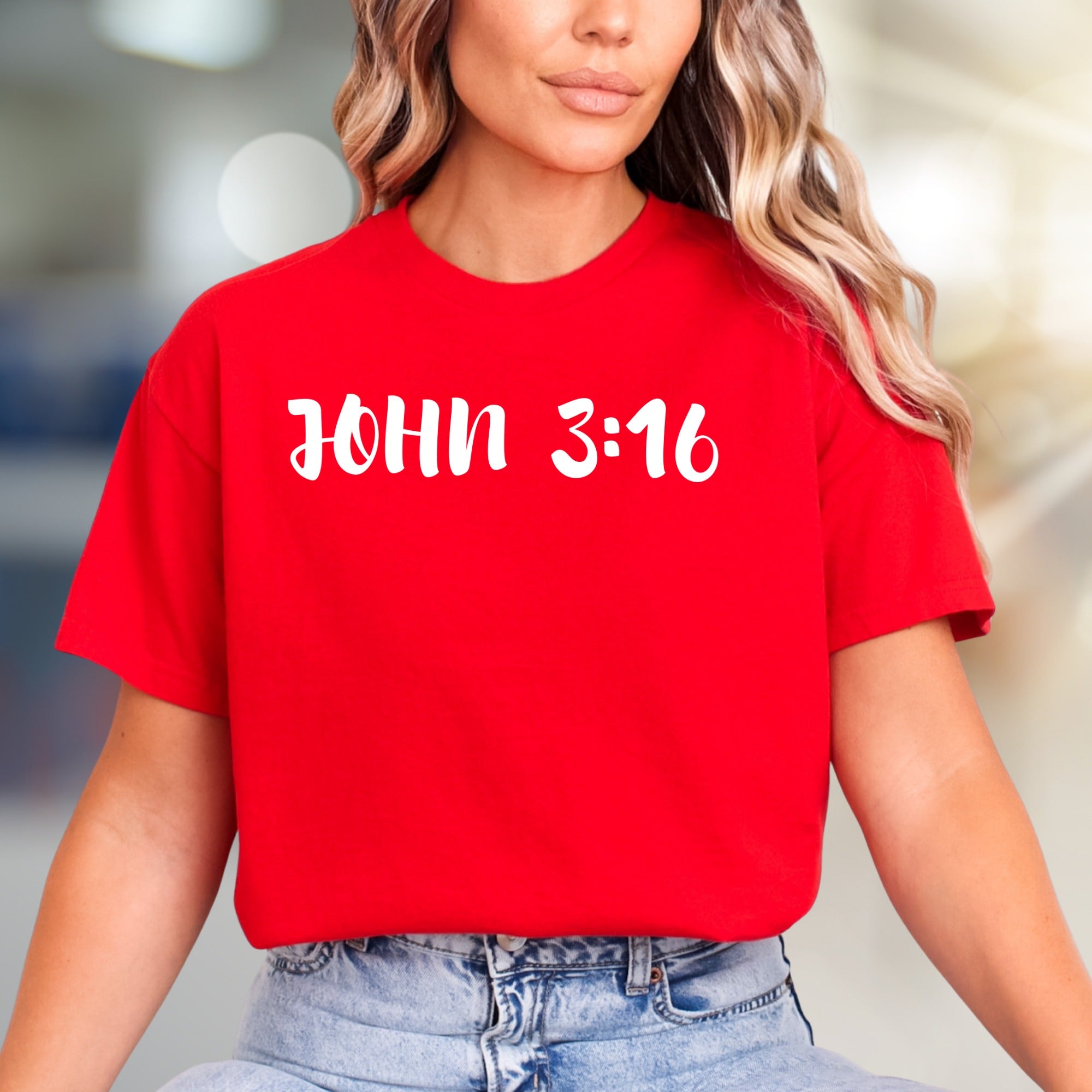 "JOHN 3:16" Scriptural Graphic Tee, a Faith-Inspired Pick for Believers