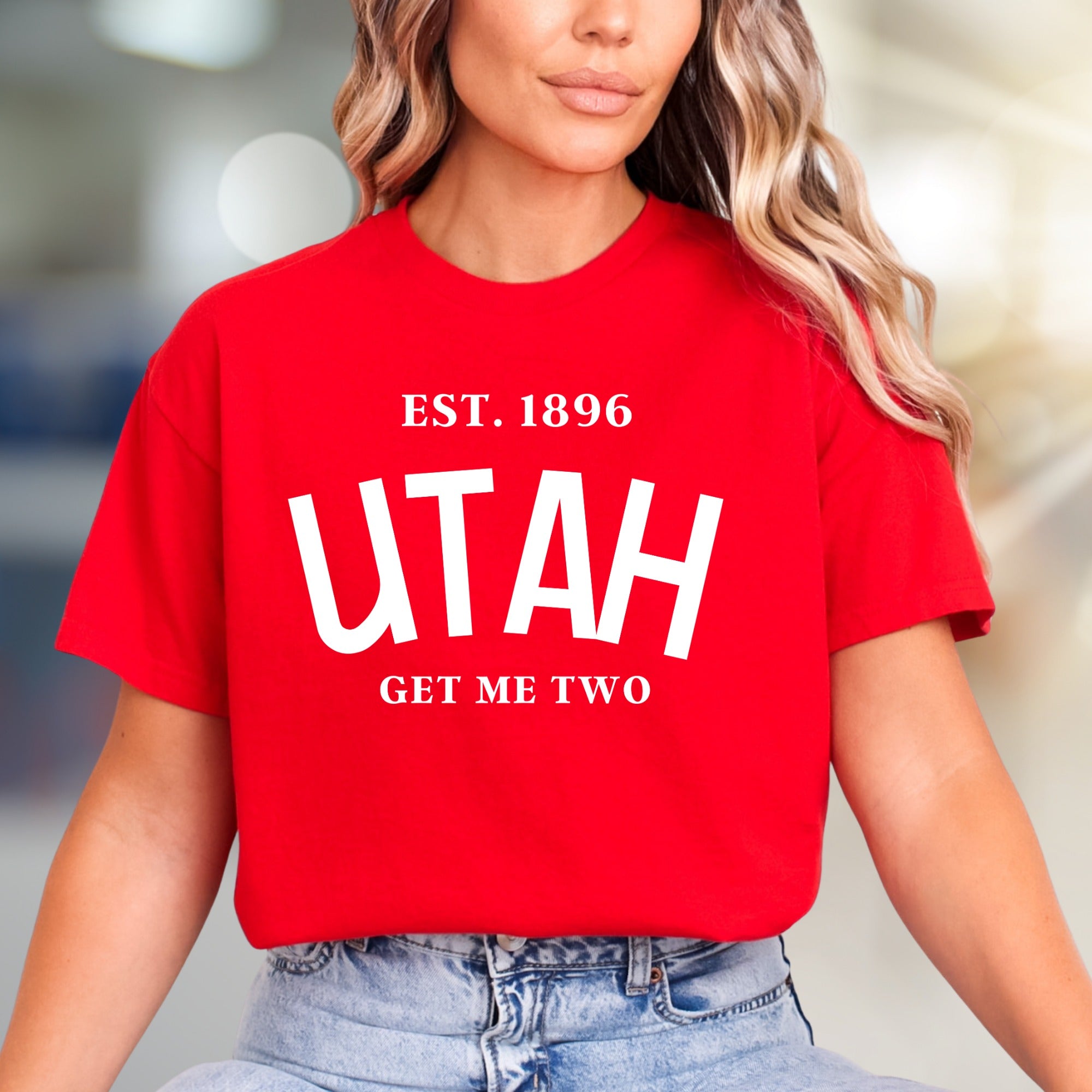 "UTAH GET ME TWO" State Pride Graphic Tee, a Witty Travel Pick for Locals & Visitors