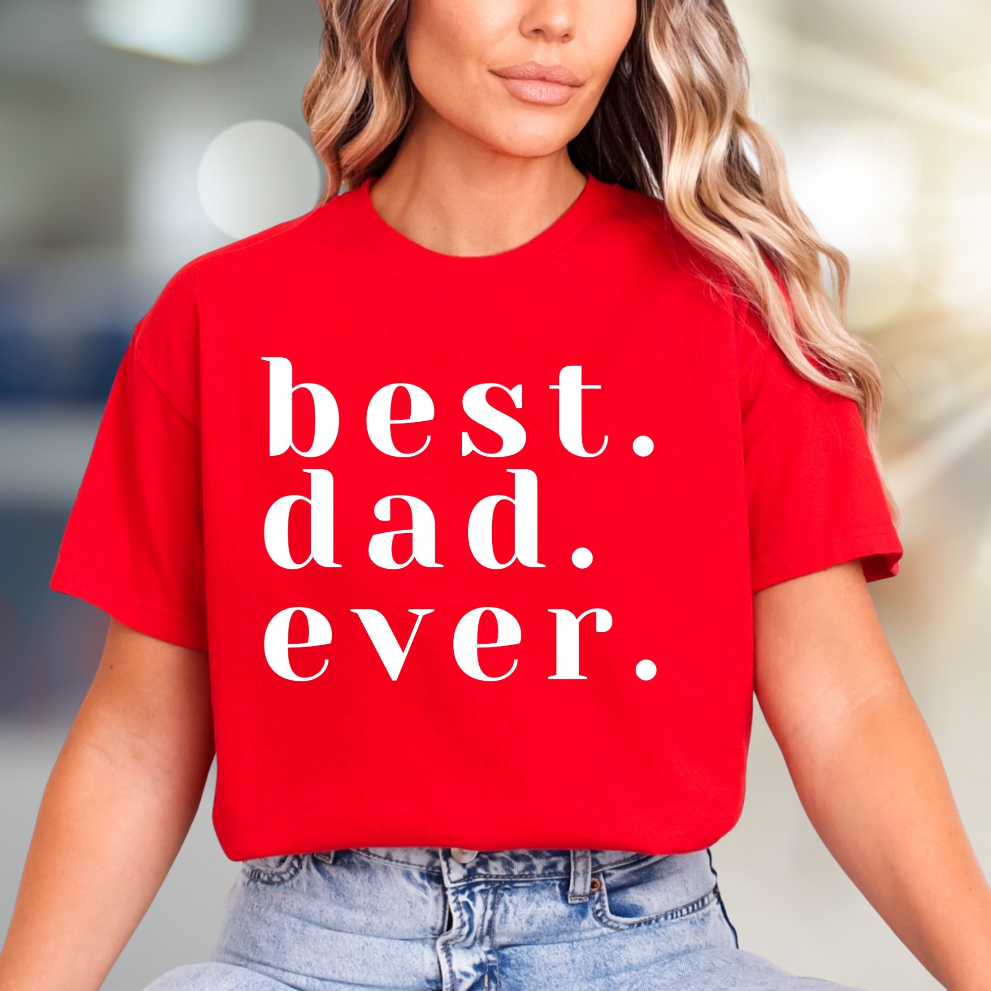 "Best Dad Ever" Expressive Graphic Tee, A Heartfelt Pick for Proud Children