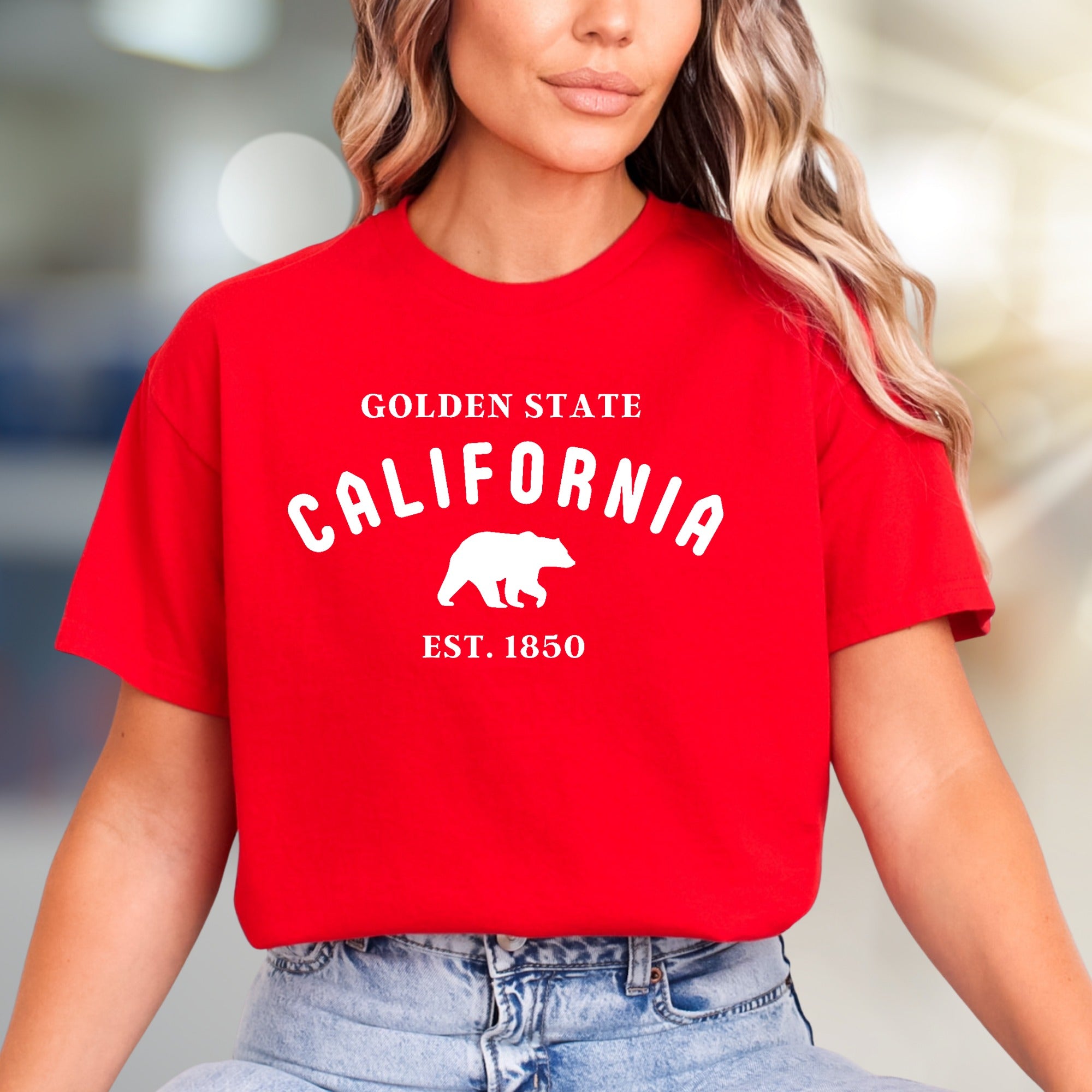 "Golden State California Est. 1850" Bear Graphic Tee, a Heritage Pick for West Coast Lovers