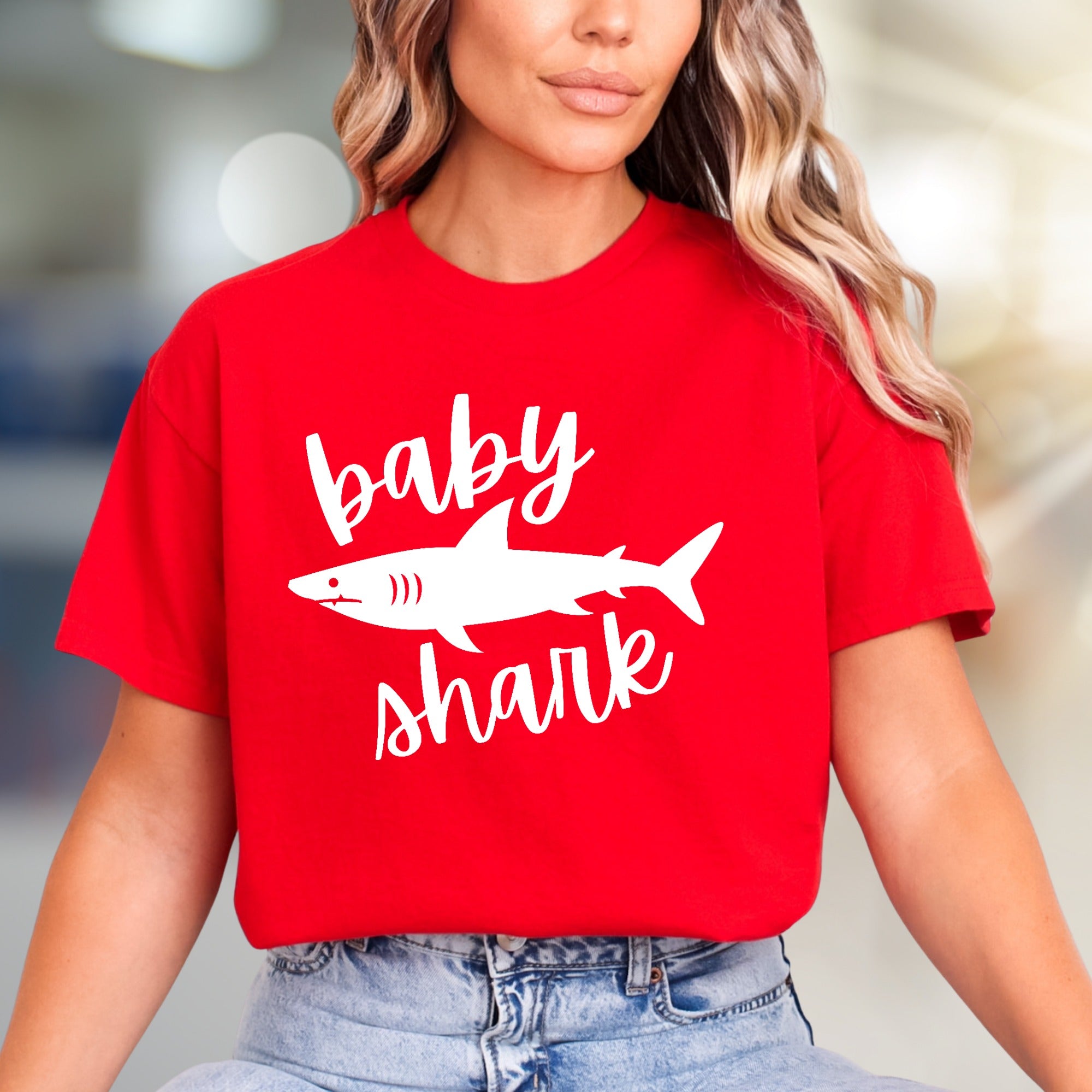 "Baby Shark" Ocean Life Graphic Tee, a Playful Pick for Enthusiasts
