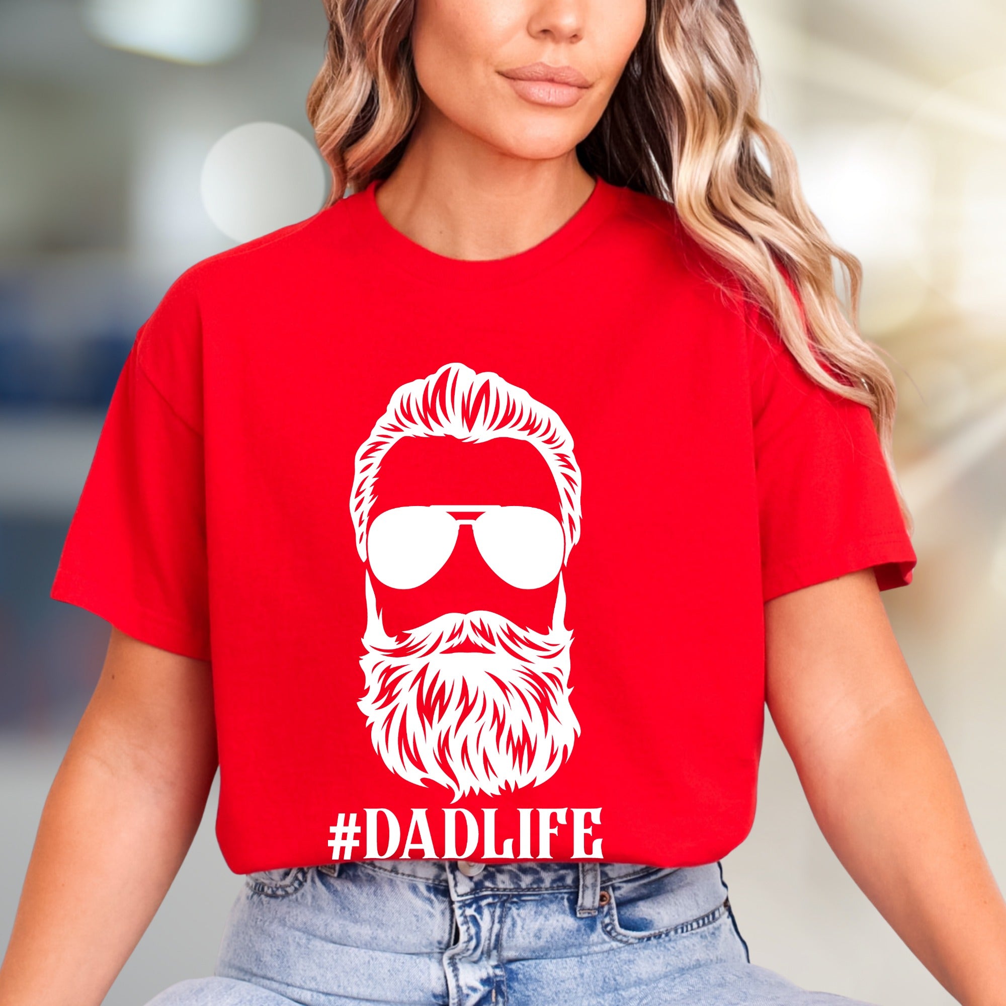 "#DADLIFE" Bearded Guy Graphic Tee, a Father's Day Pick for Cool Dads