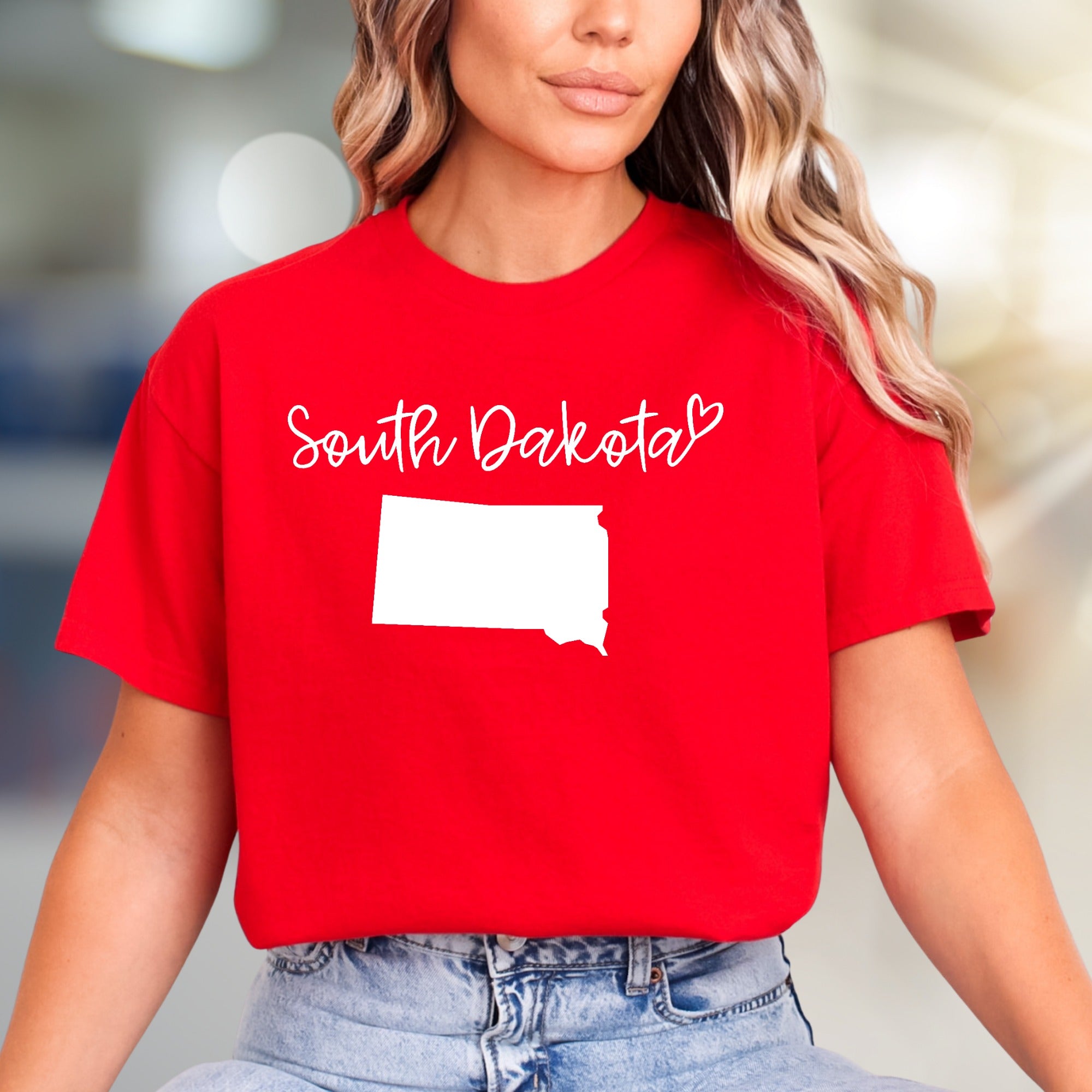 "South Dakota" State Outline Graphic Tee, A Home State Pick for Proud Residents