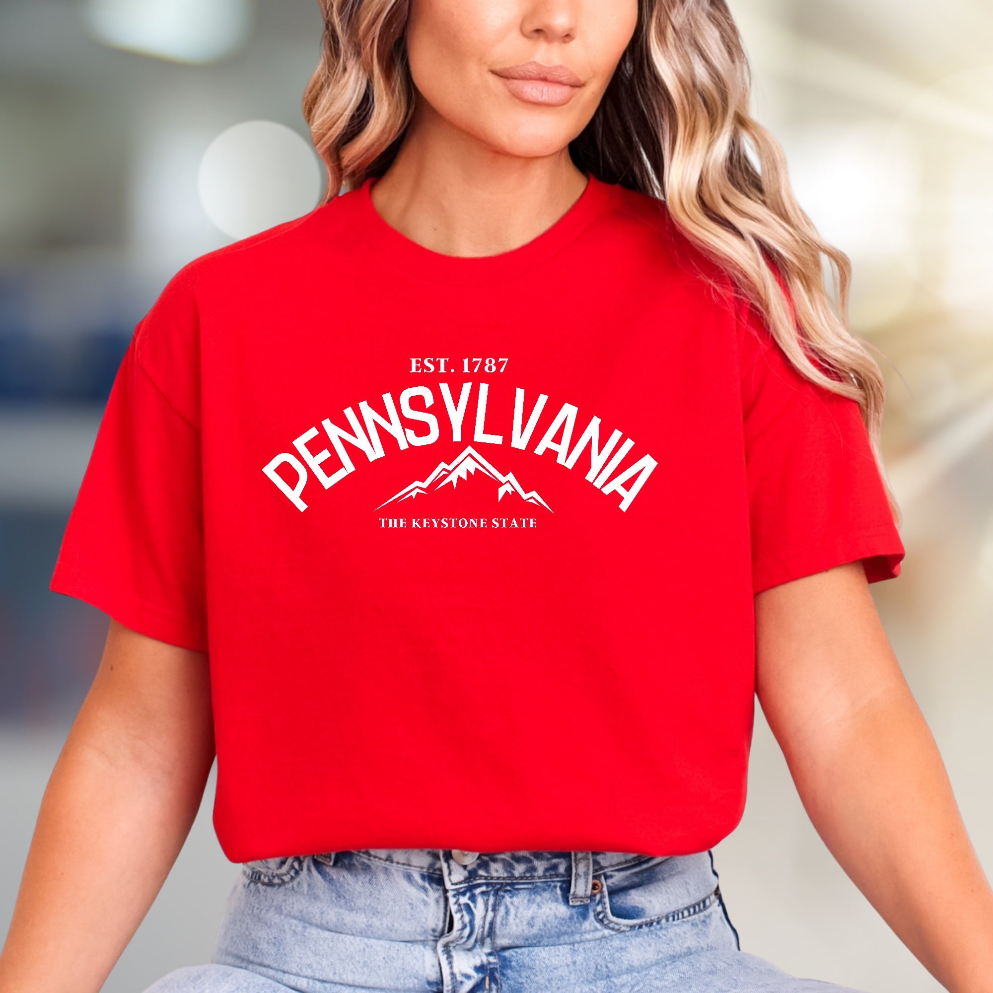 "Pennsylvania Est. 1787" Mountain Graphic Tee, a Keystone State Pick for Locals