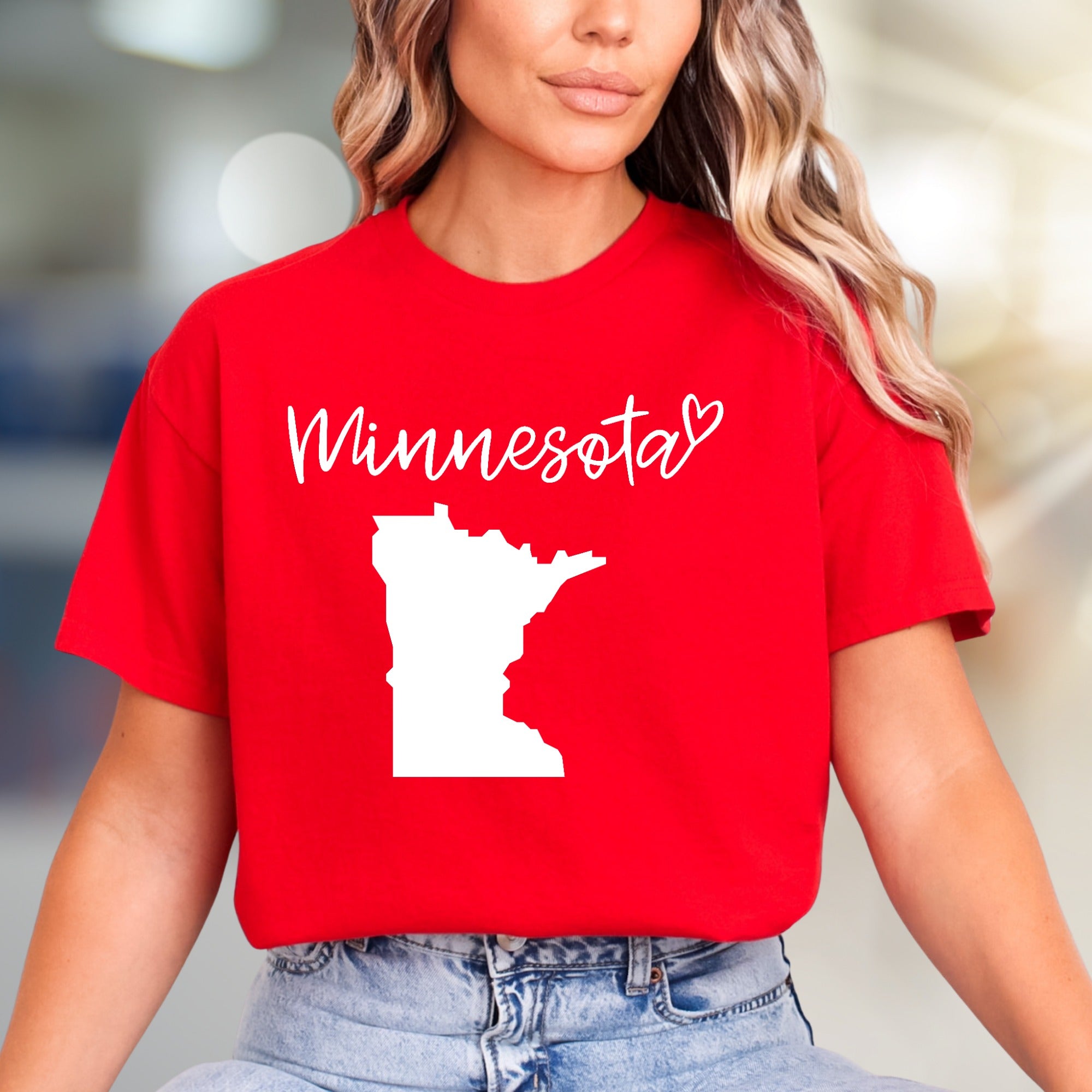 "Minnesota" State Love Graphic Tee, a Hometown Pride Pick for Enthusiasts