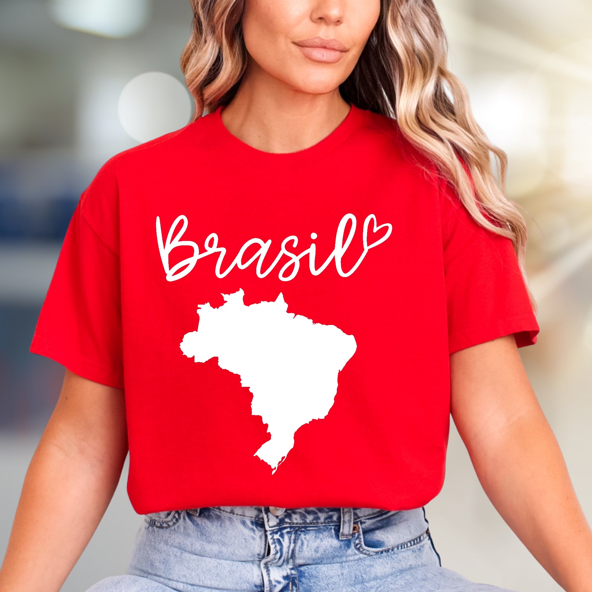 "Brasil" Map Graphic Tee, a Patriotic Pick for Travelers & Culture Lovers