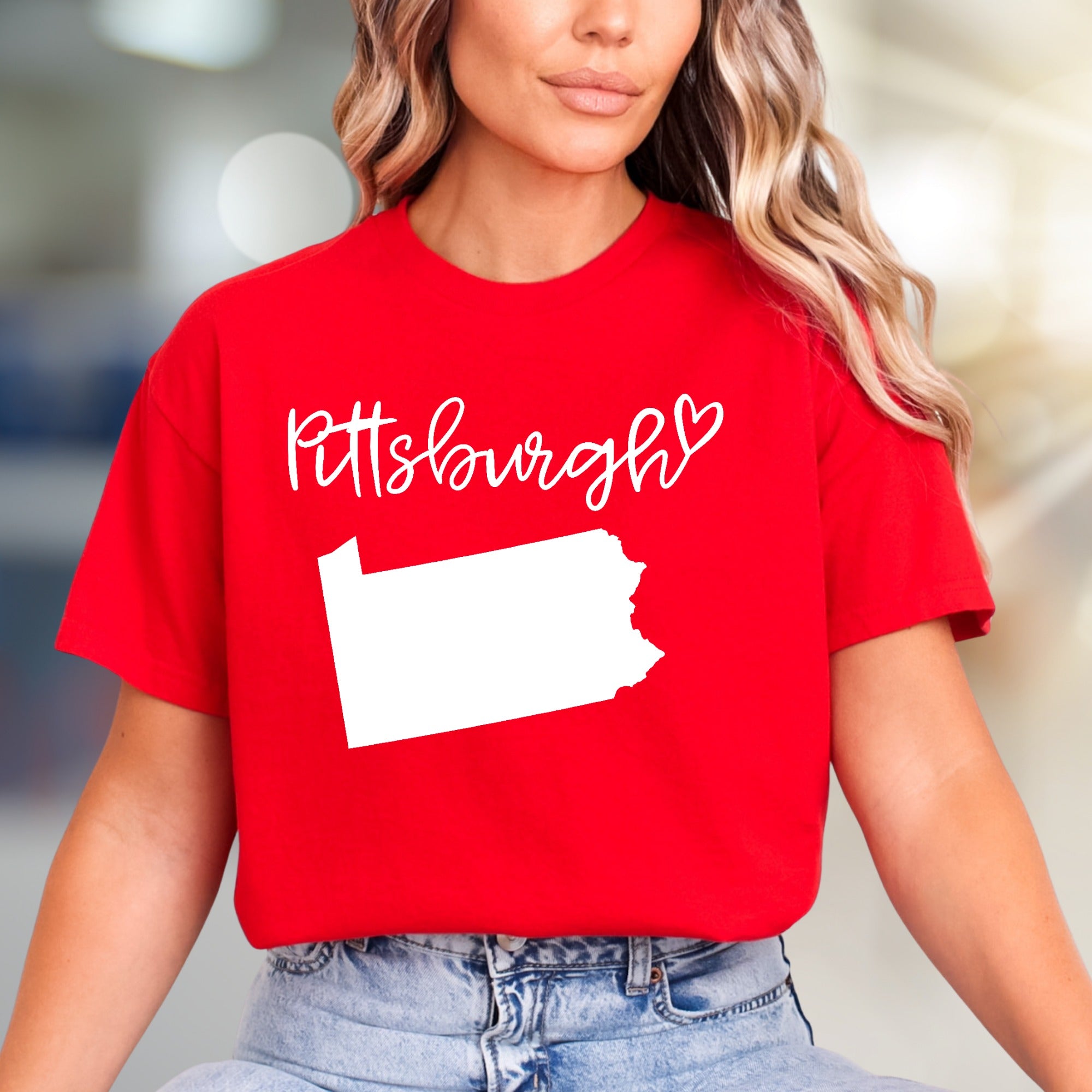 "Pittsburgh" State Map Graphic Tee, a Local Love Pick for City Enthusiasts