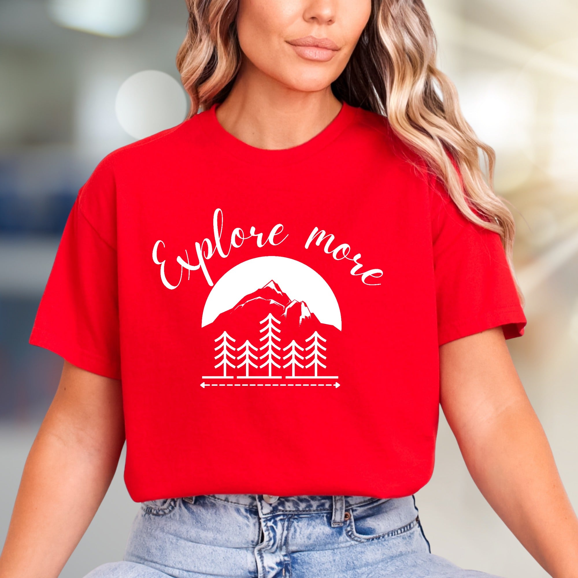 "Explore More" Mountain & Forest Graphic Tee, a Nature-Inspired Pick for Adventurers