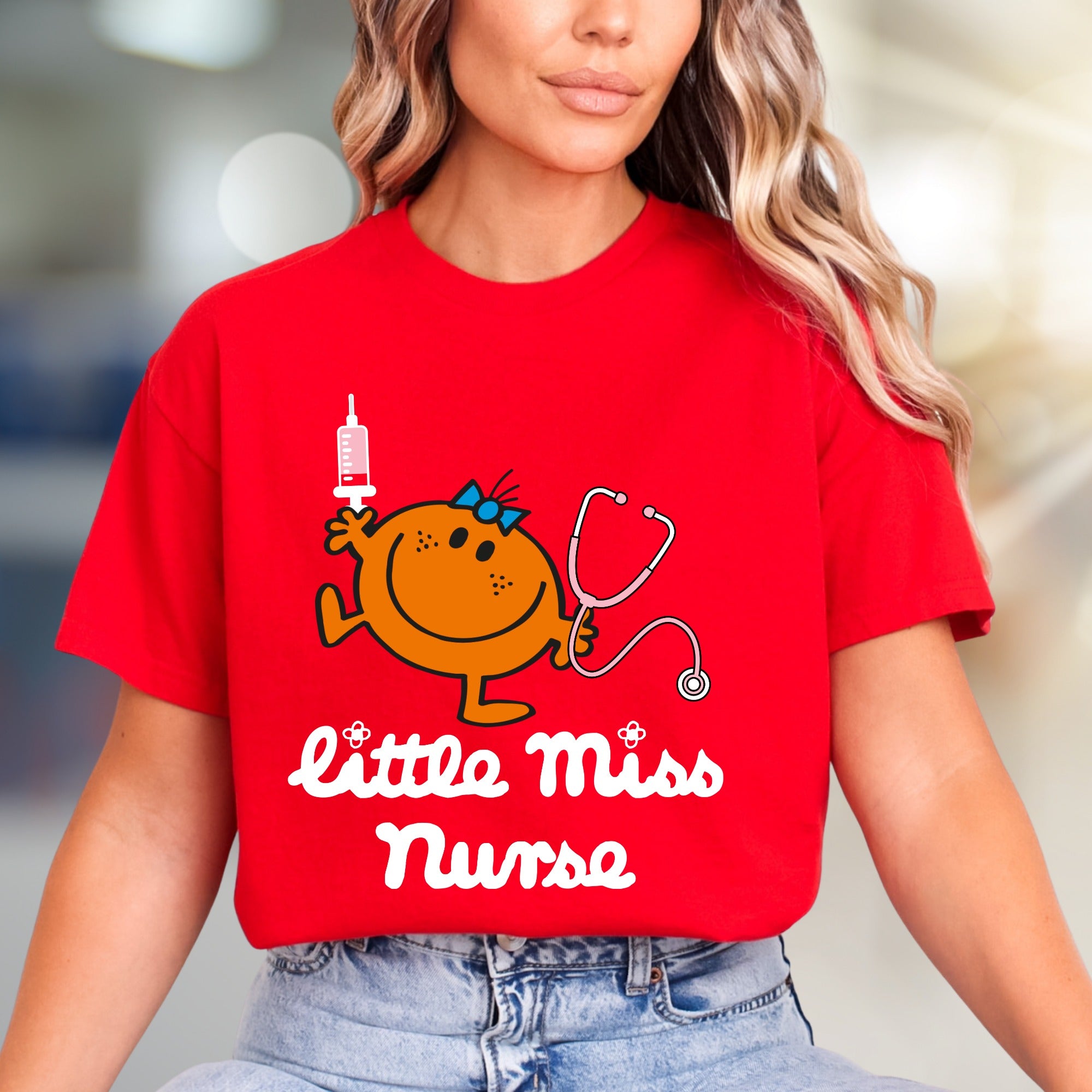 "little Miss Nurse" Adorable Healthcare Graphic Tee, A Playful Gift for RNs