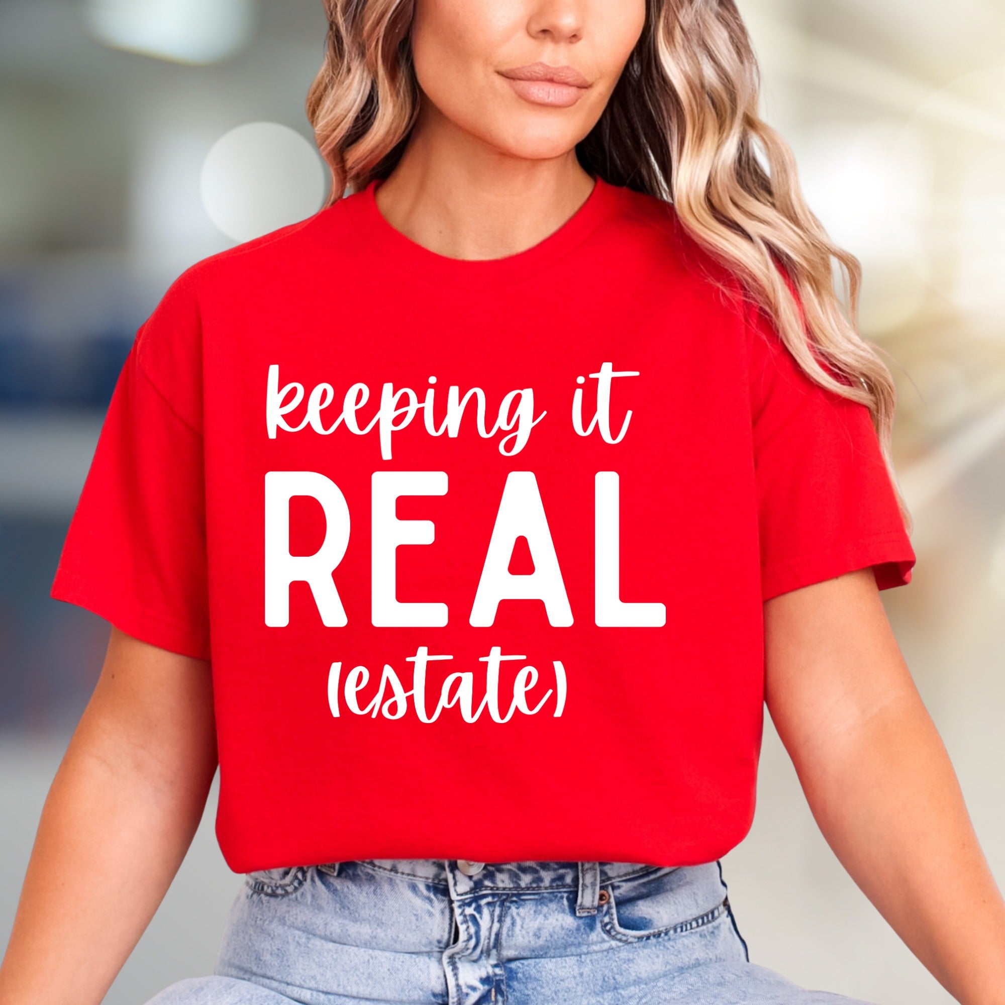 "keeping it REAL (estate)" Real Estate Graphic Tee, a Funny Industry Pick for Realtors
