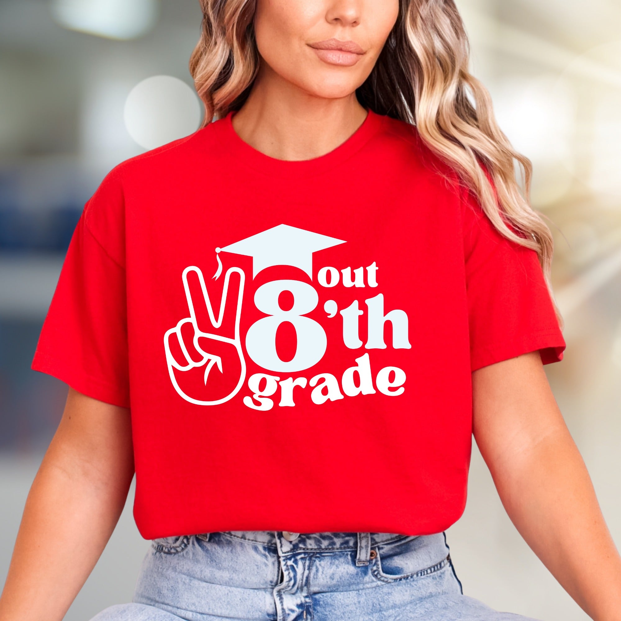 "Peace Out 8th Grade" Graduation Graphic Tee, a Celebration Pick for Students