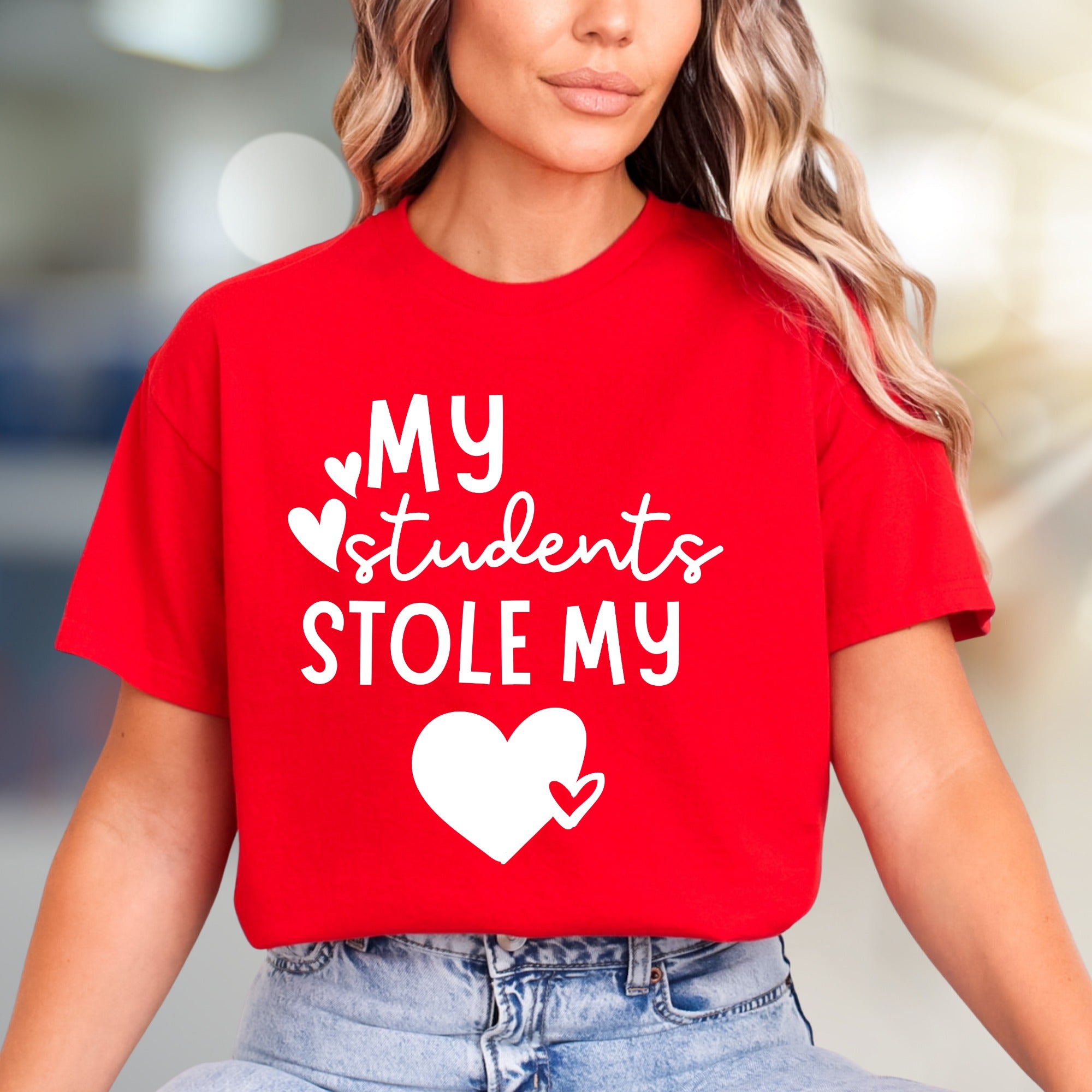 "MY Students Stole My Heart" Teacher Appreciation Graphic Tee, a Delightful School Day Pick for Educators