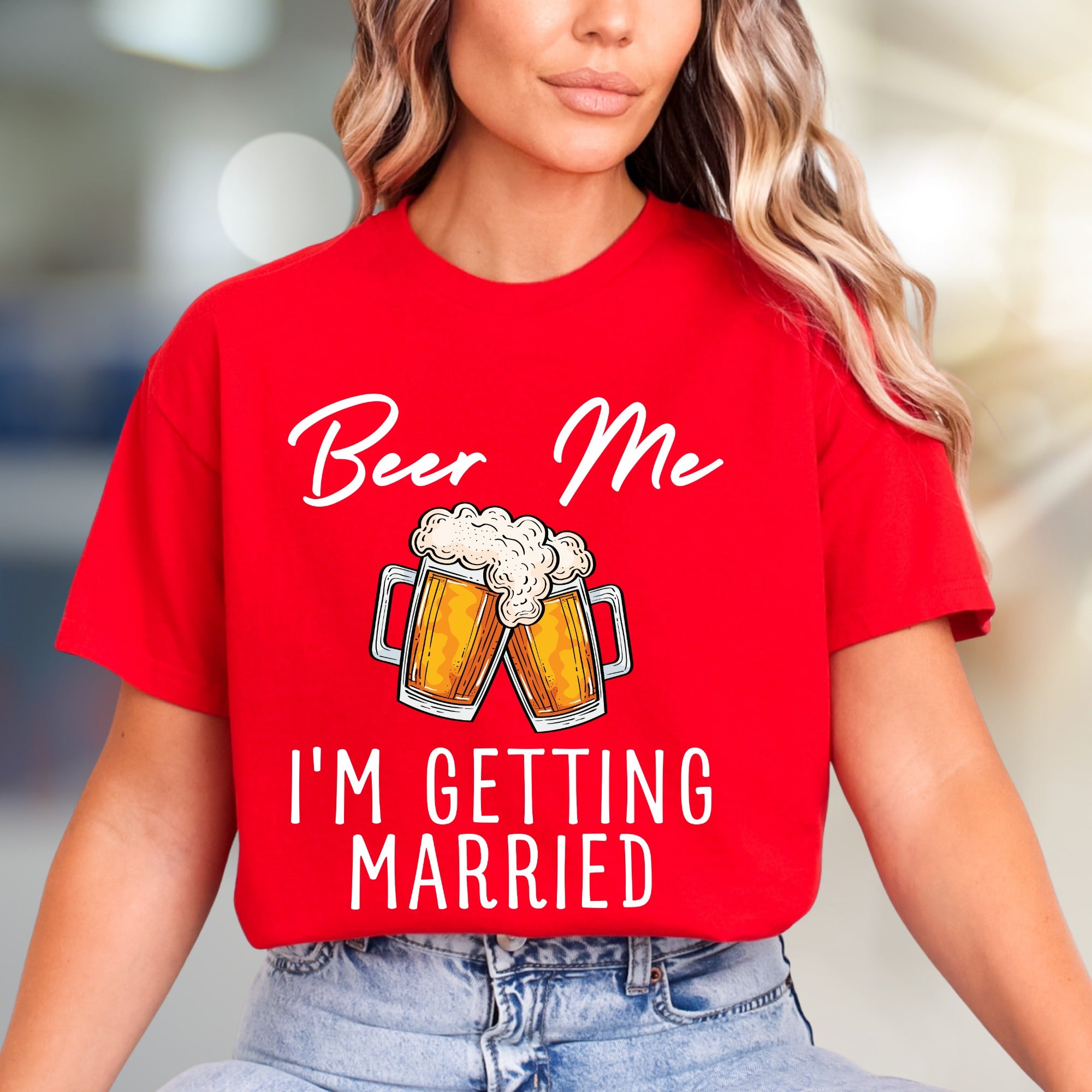 "Beer Me I'm Getting Married" Cheers Graphic Tee, a Bachelorette Party Pick for the Future Spouse