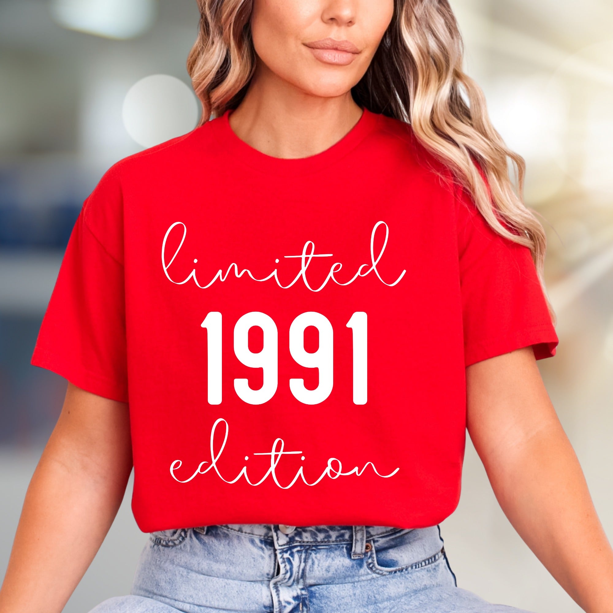 "limited 1991 edition" Birthday Graphic Tee, a Nostalgic Pick for Milestone Celebrations