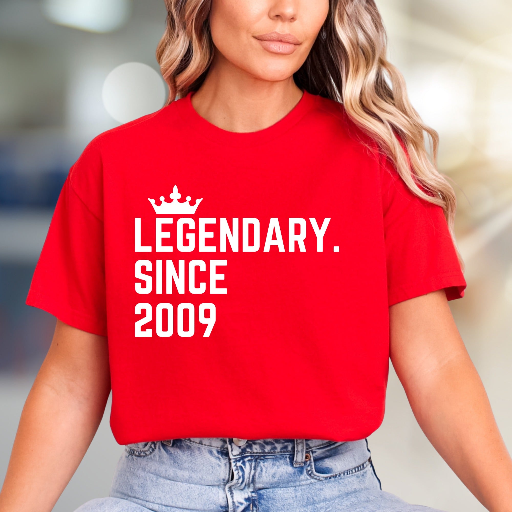 "Legendary Since 2009" Crown Graphic Tee, a Birthday Vibe Pick for Everyone