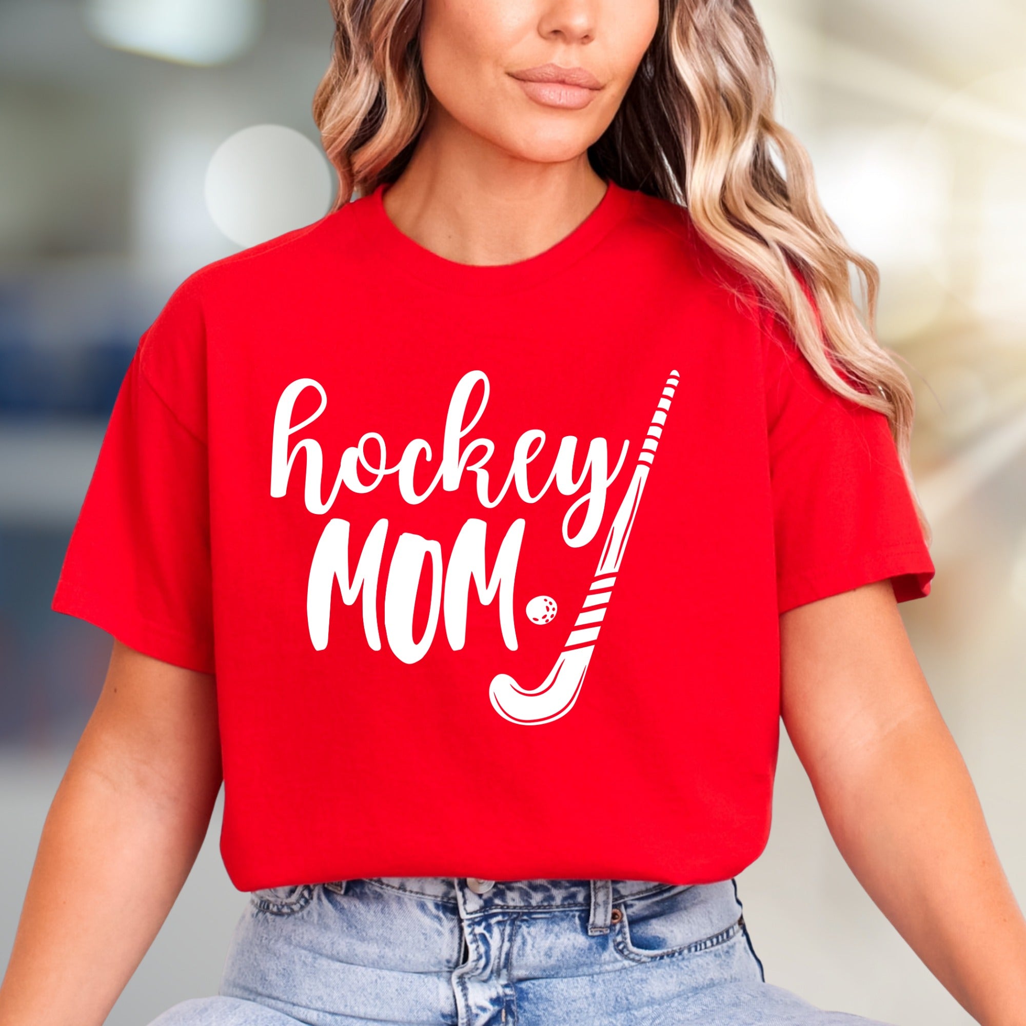 "Hockey MOM" Sports Enthusiast Graphic Tee, a Fan Favorite for Game Day Warriors