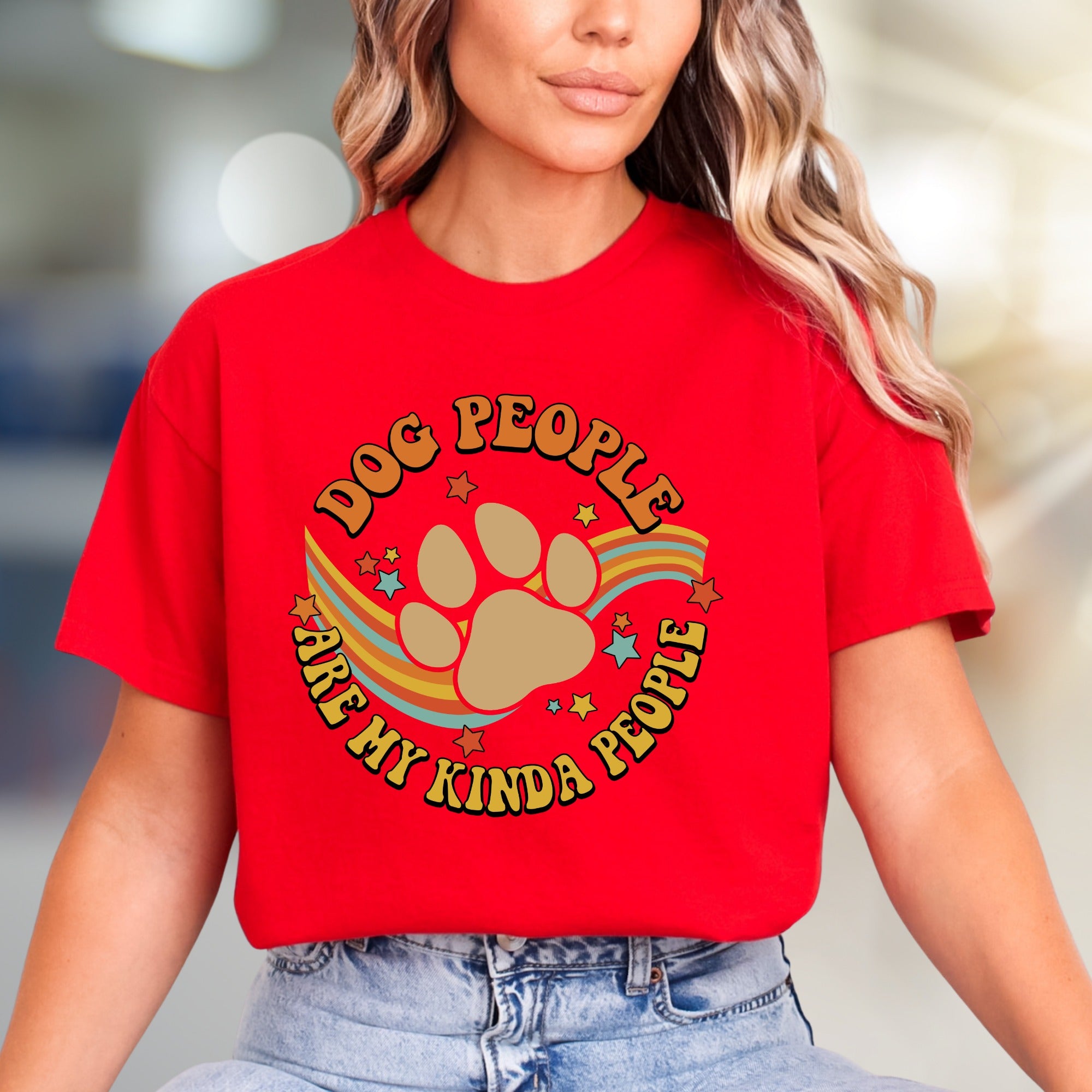 "Dog People Are My Kinda People" Retro Graphic Tee, a Pet Lover's Pick for Everyday Style