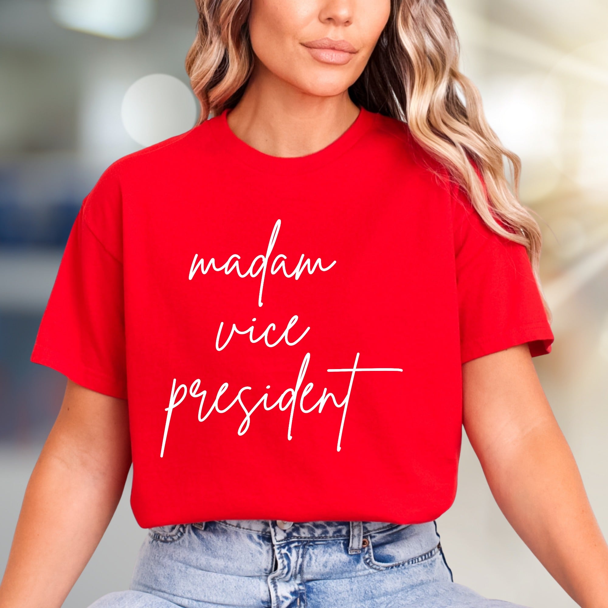 “Madam Vice President” Empowering Tee, a Political Statement Graphic for Advocates