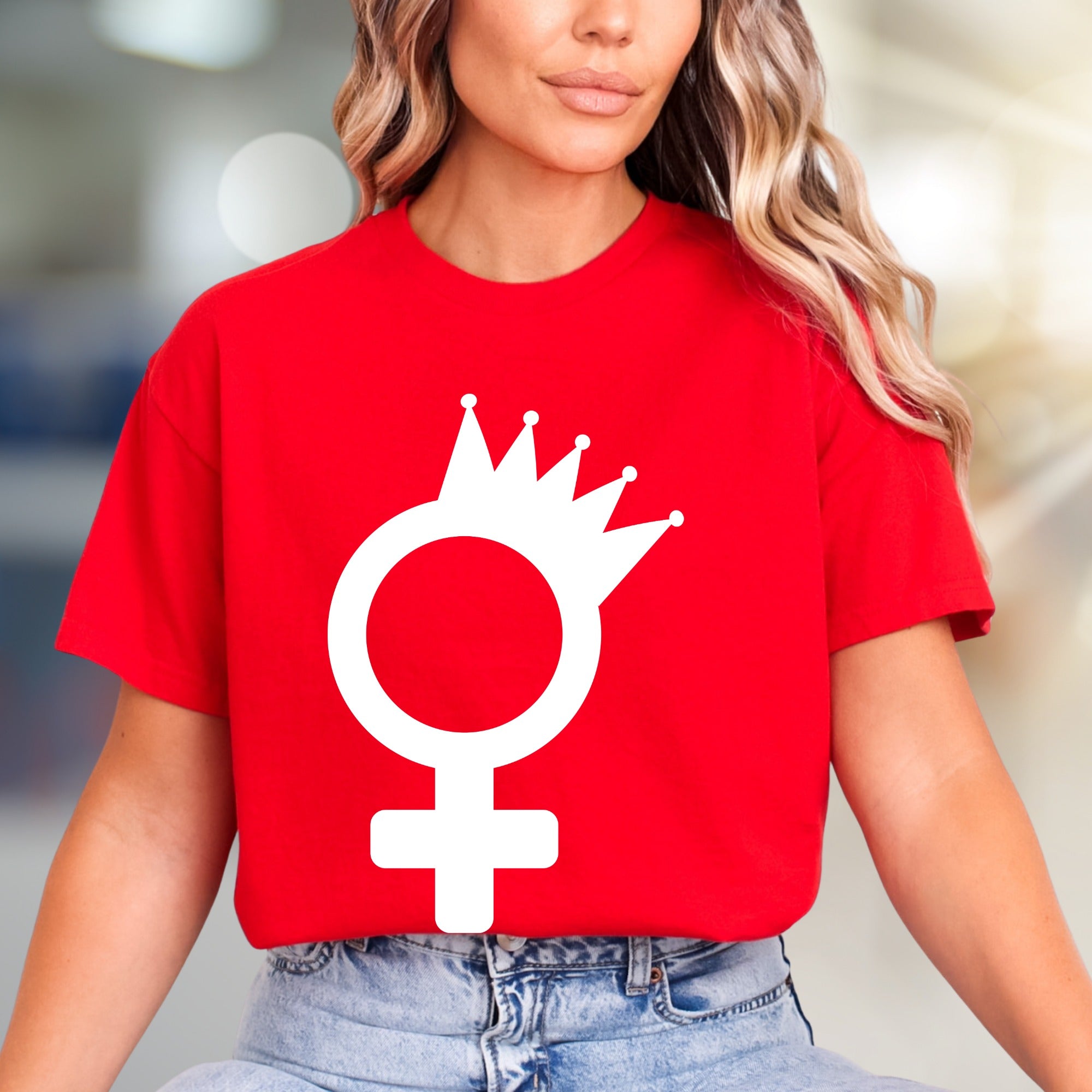Queen Feminine Symbol | Empowerment Graphic Tee, a Statement Pick for Her
