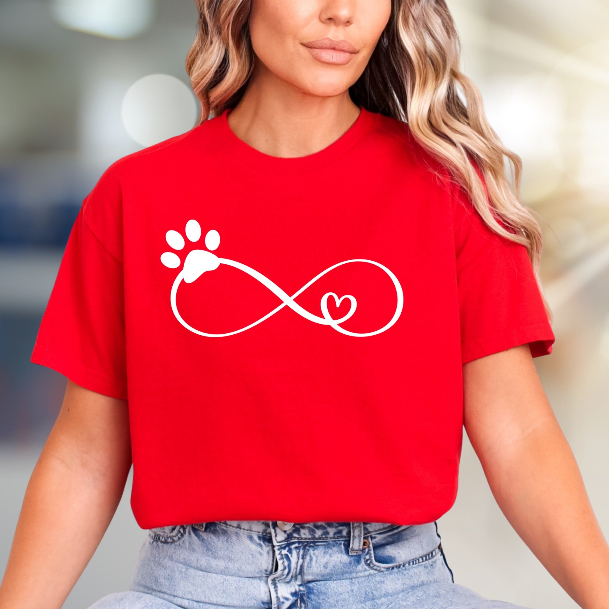 Paw Print Infinity Love Graphic Tee, a Pet Lover's Essential for All