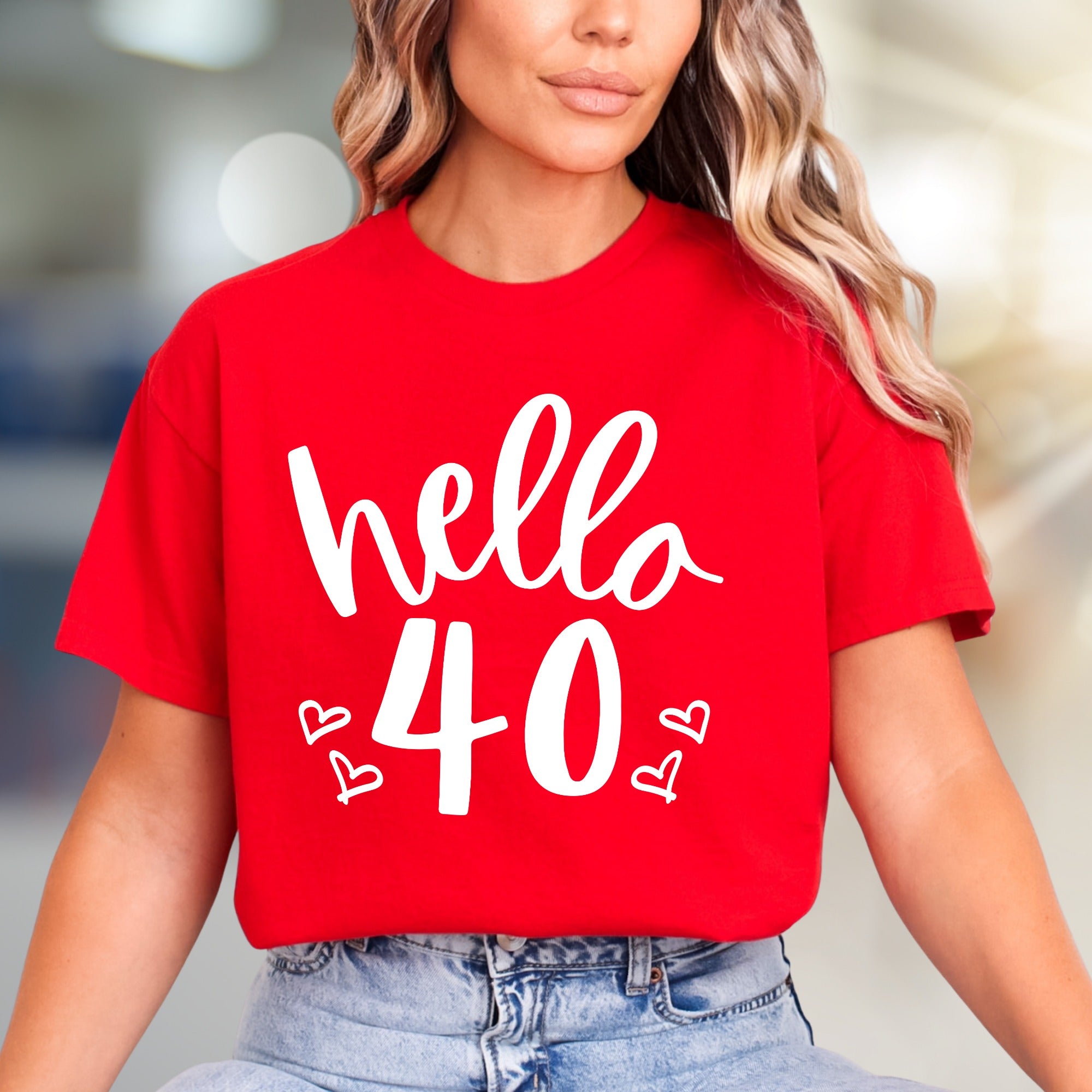 Hello 40 Birthday Graphic Tee, A Milestone Celebration Pick for Her