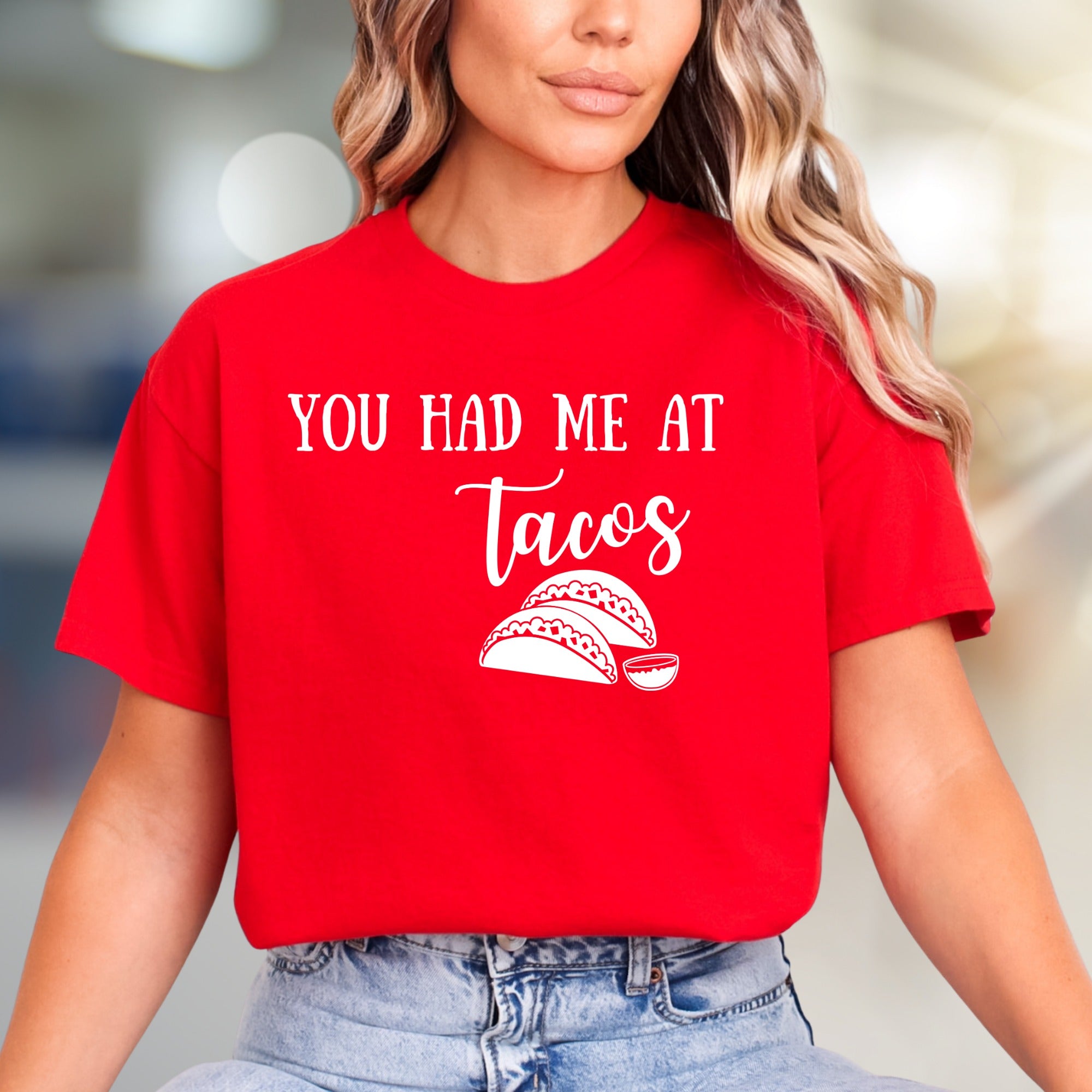 "YOU HAD ME AT Tacos" Foodie Graphic Tee, a Witty Pick for Taco Lovers