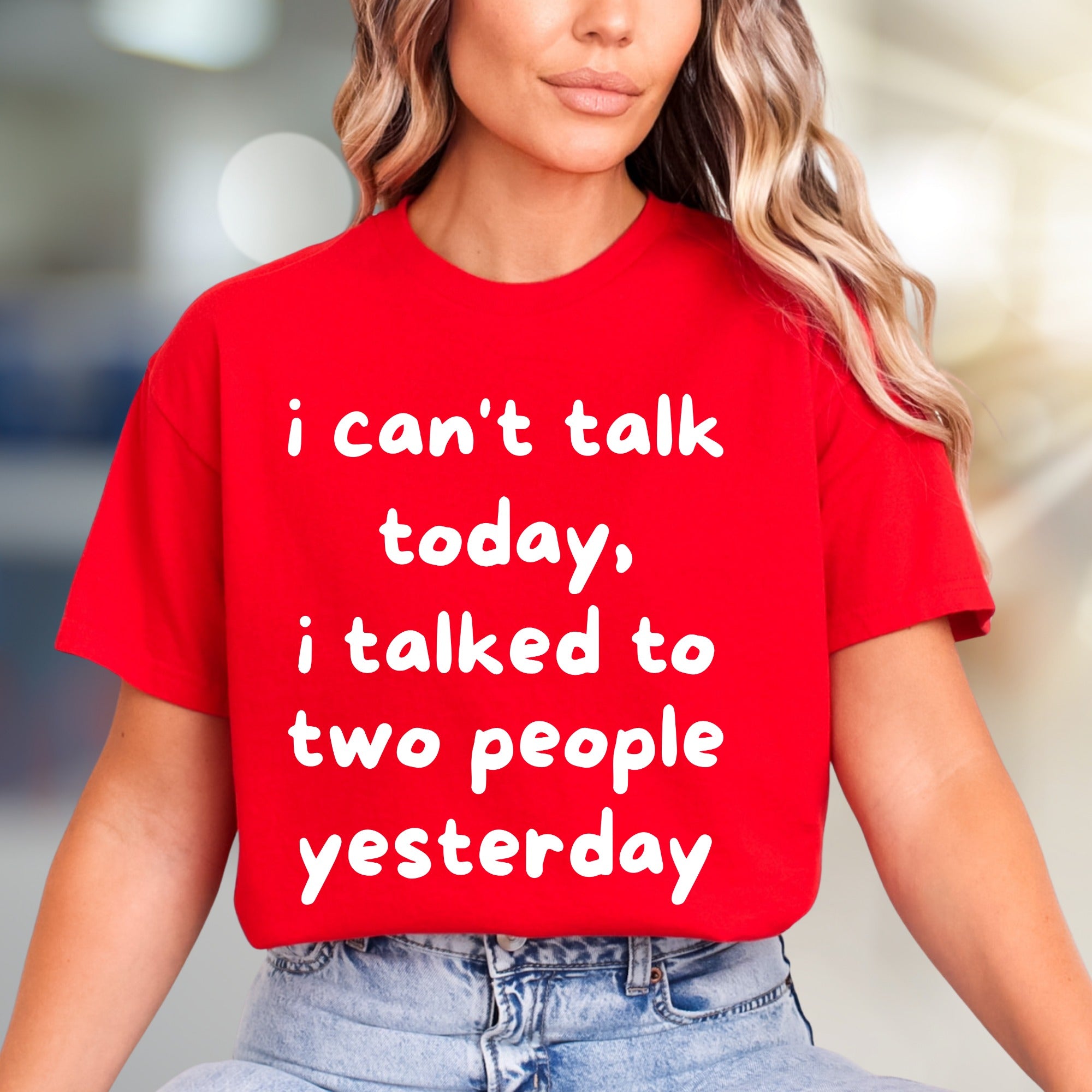 "I Can't Talk Today" Funny Introvert Graphic Tee, a Witty Statement for Socially Selective Souls