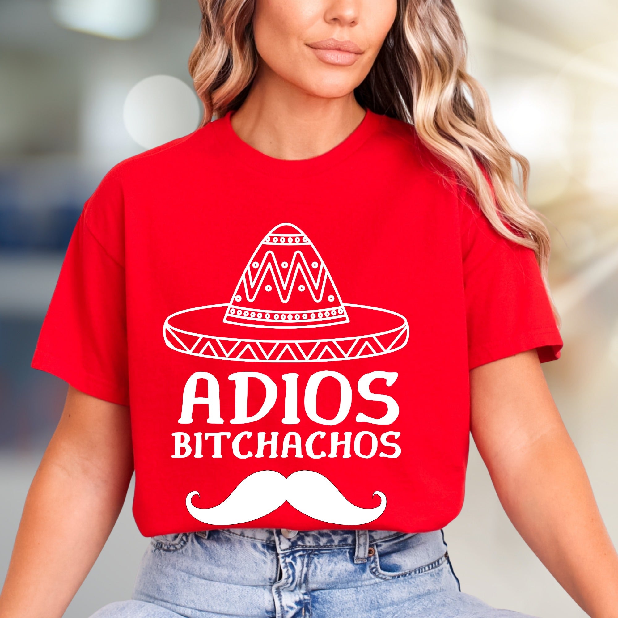 "ADIOS BITCHACHOS" Sombrero Humor Graphic Tee, A Playful Farewell Unisex Tee