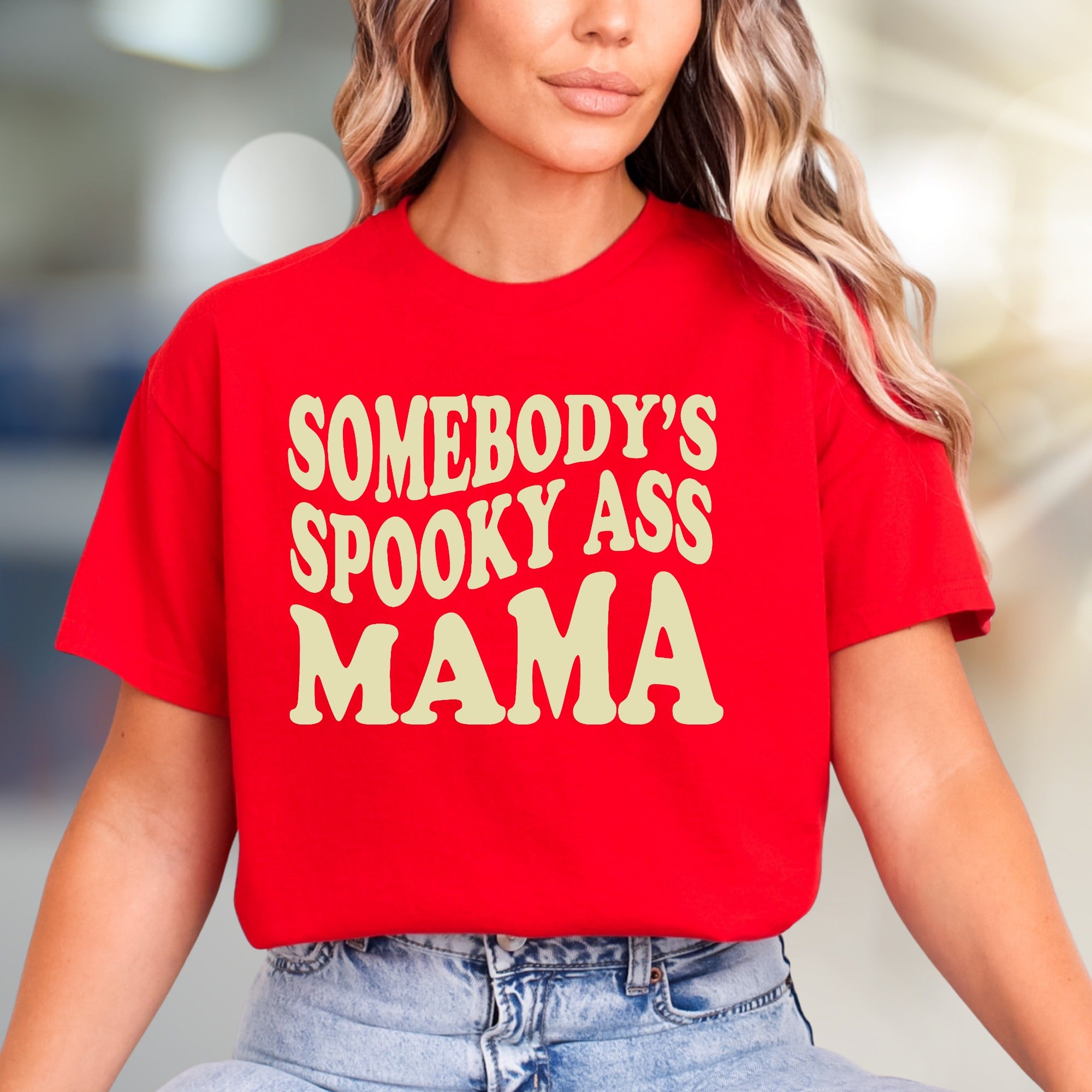 "Somebody's Spooky Ass Mama" Halloween Graphic Tee, a Fun Mama Pick for Casual Wear