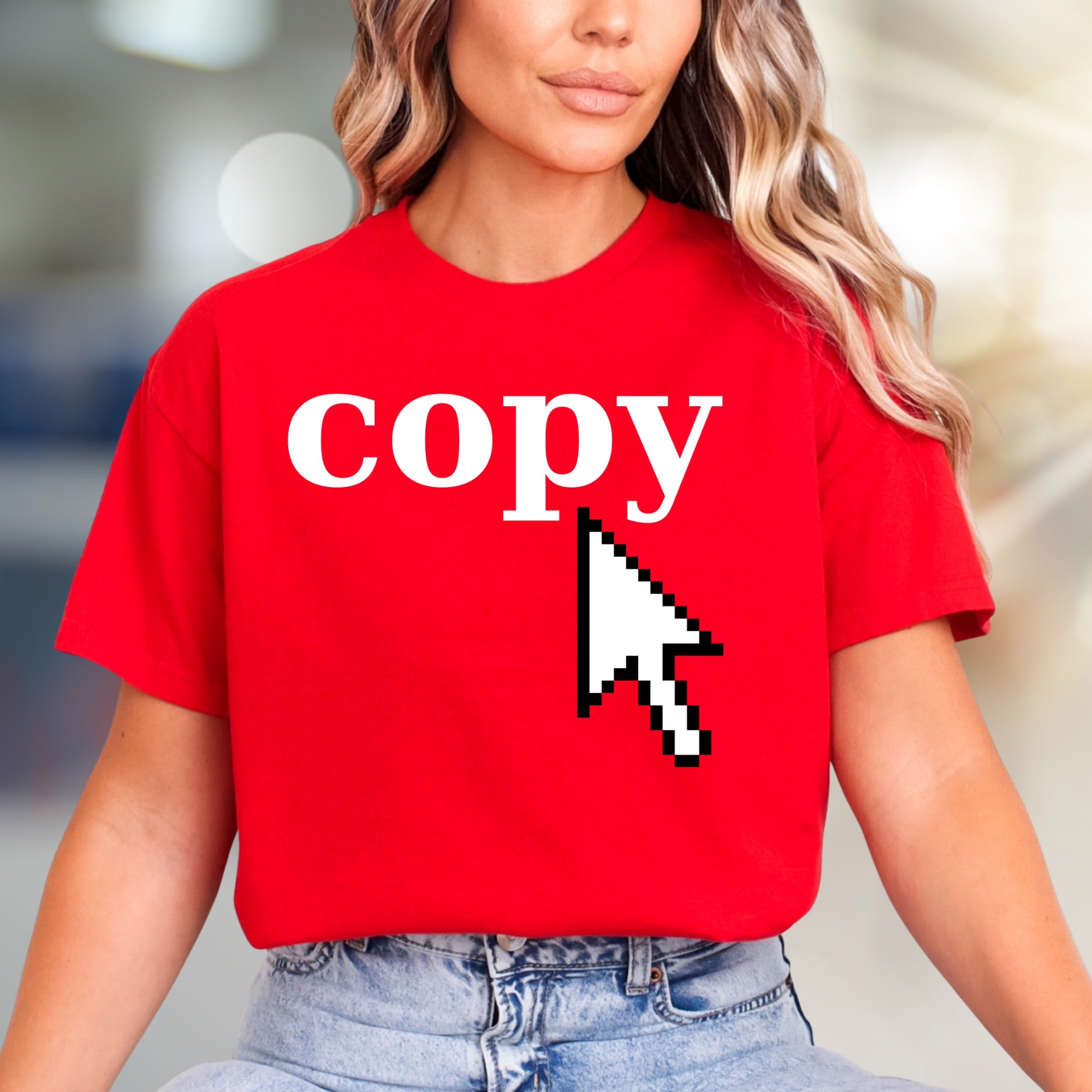 "Copy" Cursor Clicker Graphic Tee, a Tech Culture Pick for Developers