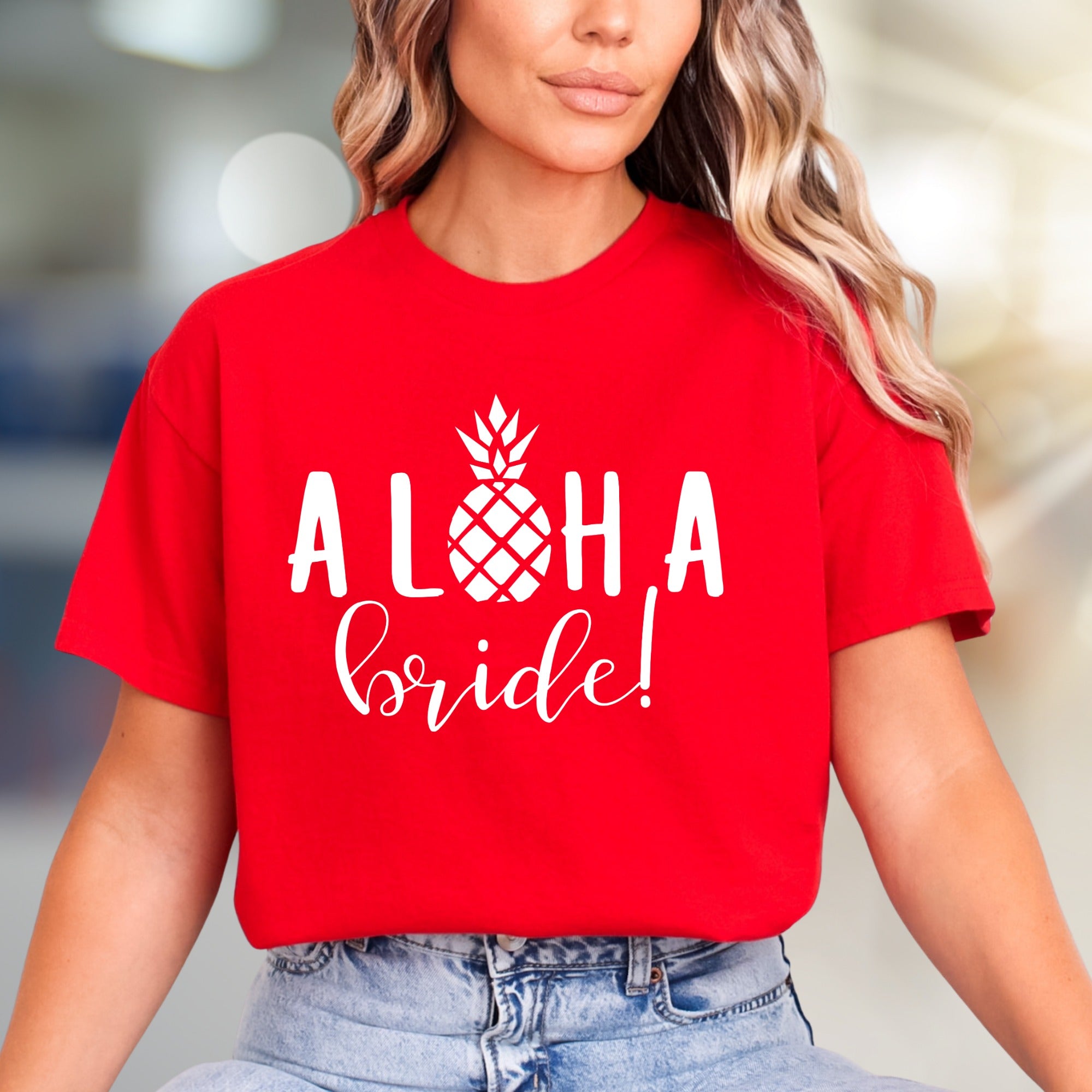 "Aloha Bride!" Pineapple Graphic Tee, a Tropical Pick for Future Wives