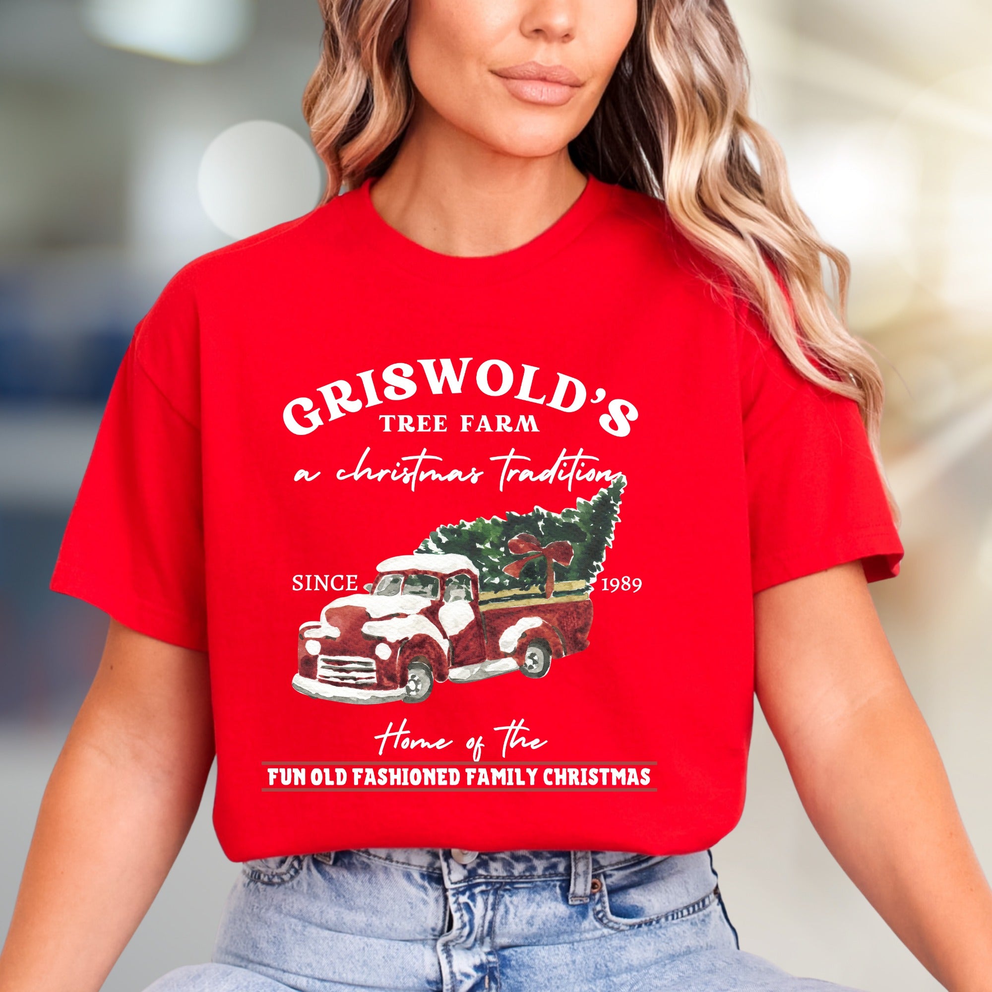 "Griswold's Tree Farm" Vintage Christmas Graphic Tee, a Festive Holiday Pick for Family Lovers