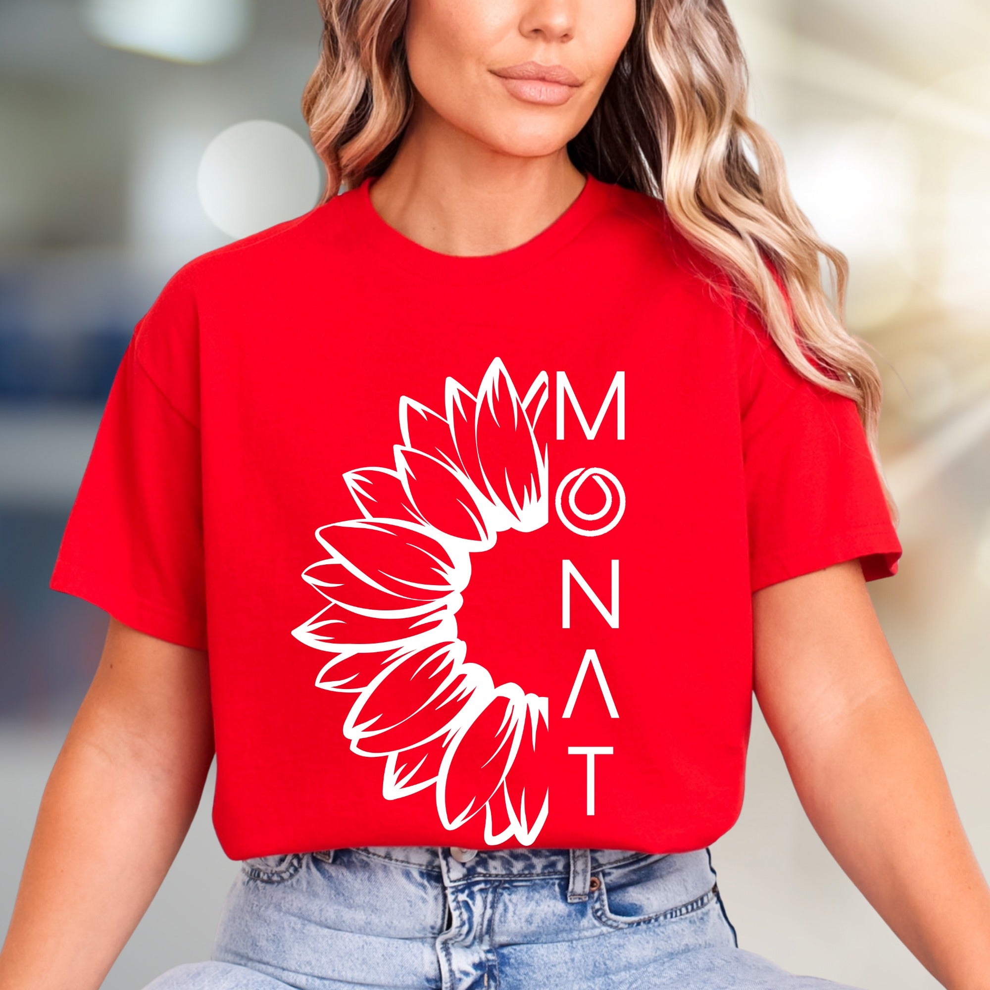 MONAT Sunflower Graphic Tee, A Botanical Statement T-Shirt for Wellness Advocates