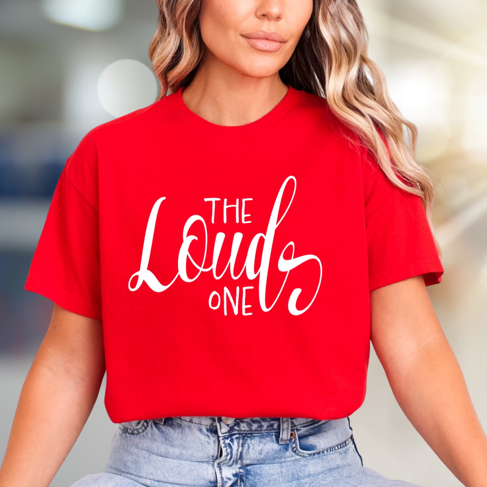 "THE LOUD ONE" Script Graphic Tee, a Bold Statement for Expressive Personalities