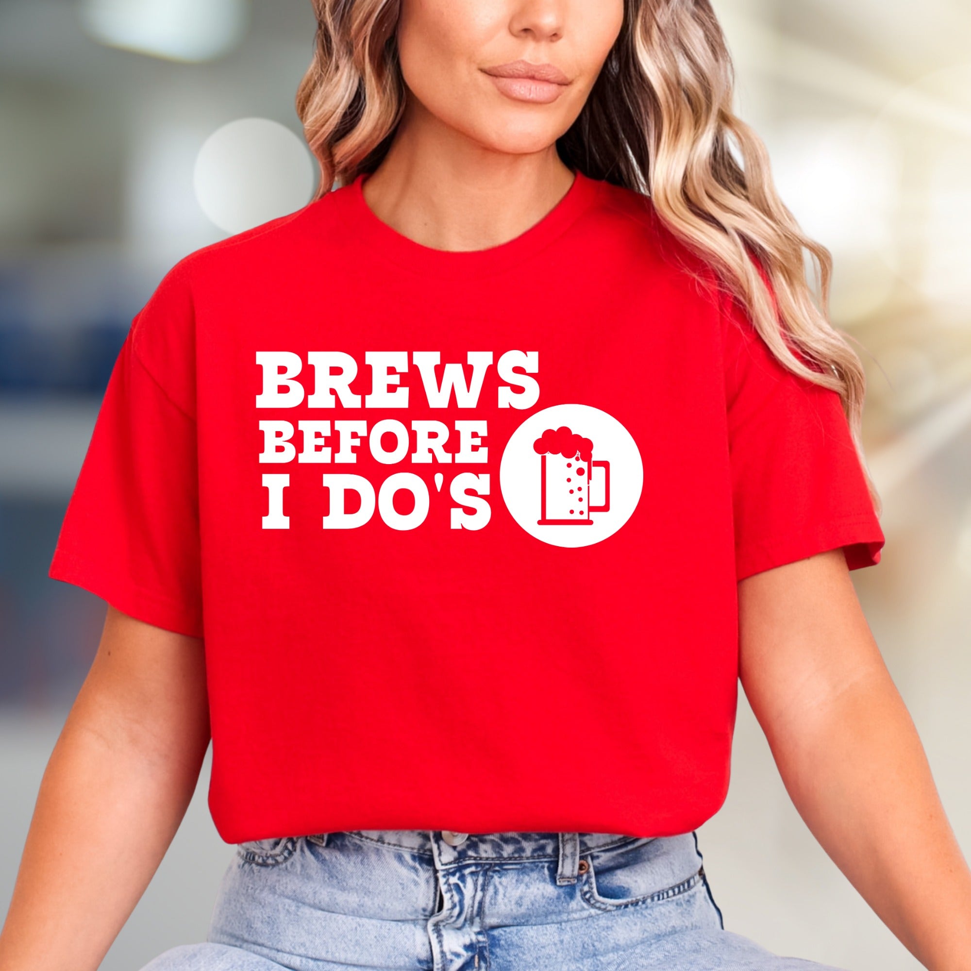 "Brews Before I Do's" Bachelor Party Graphic Tee, a Celebration Pick for Groomsmen