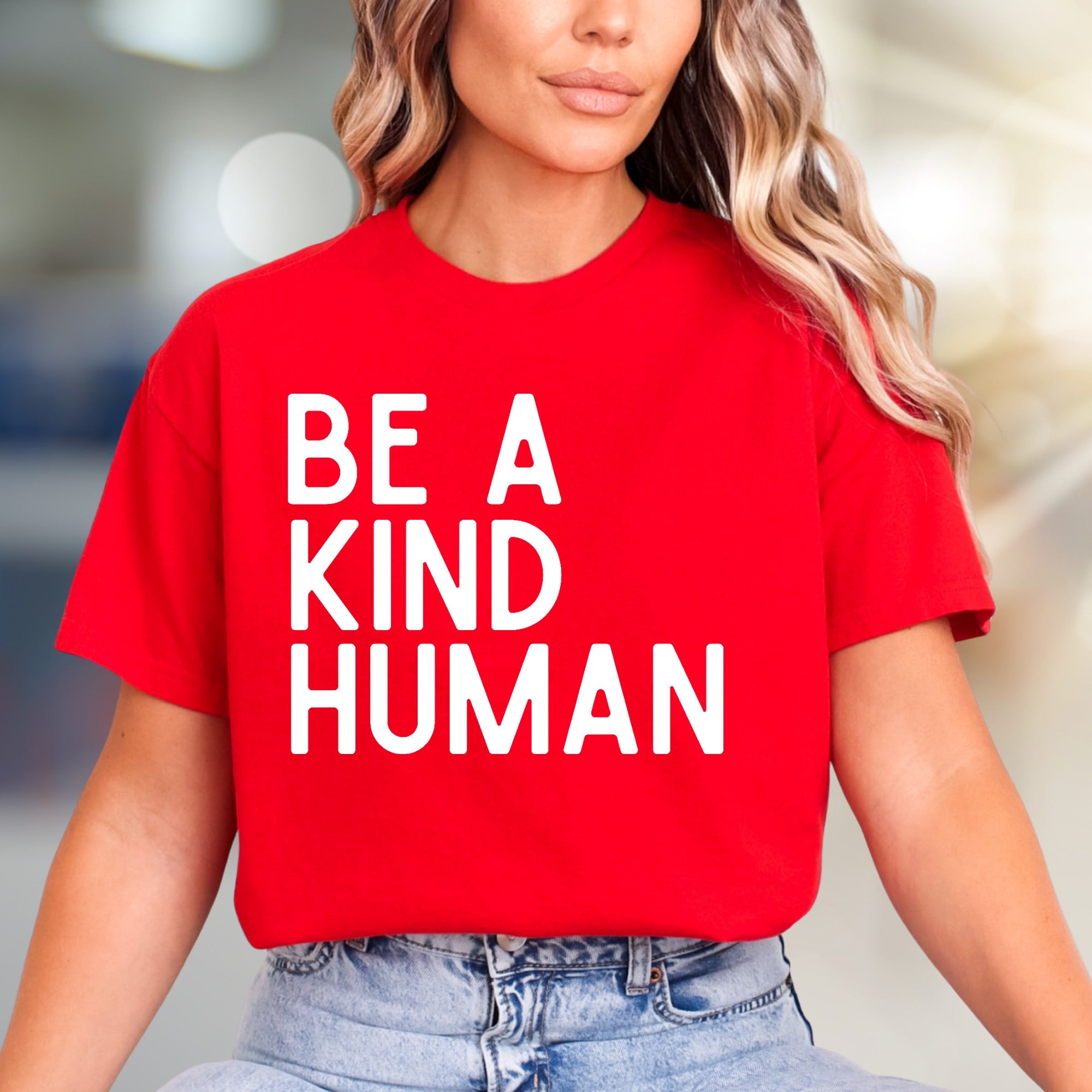 "BE A KIND HUMAN" Inspirational Graphic Tee, a Positive Vibe for Everyone